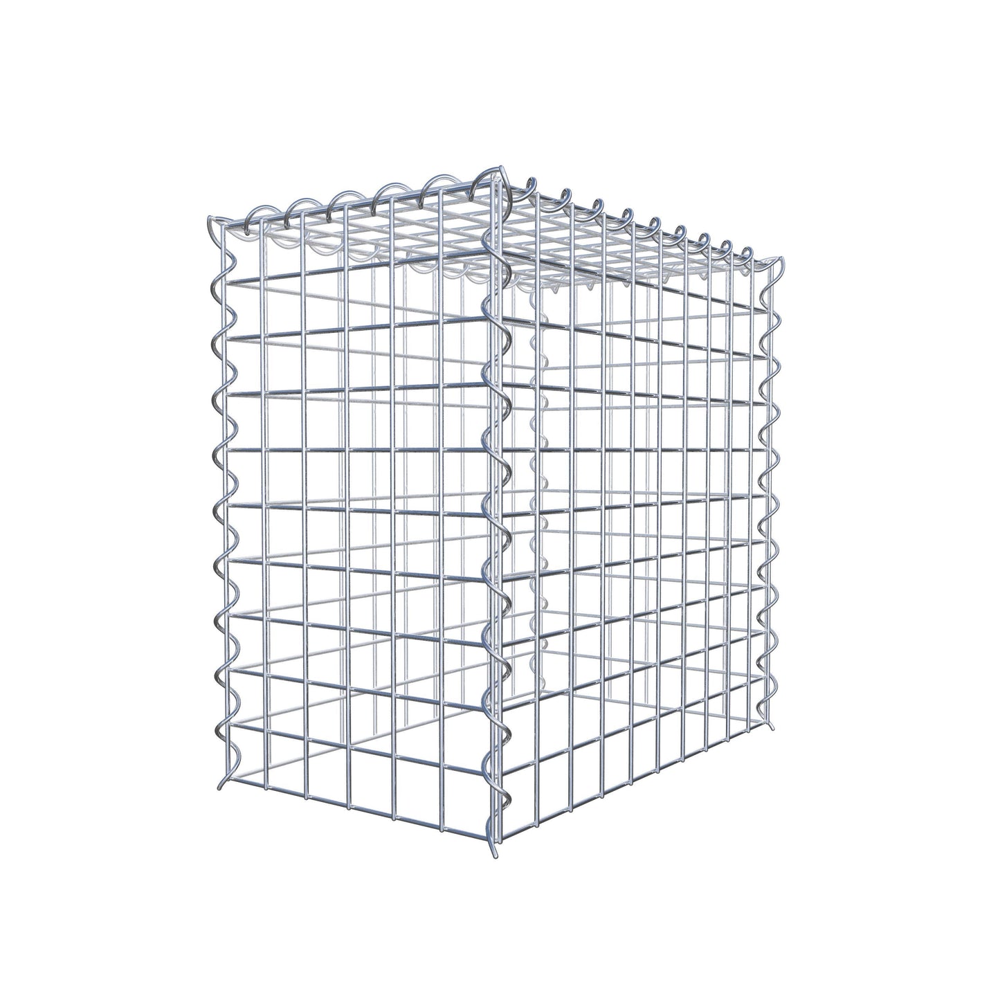 Gabion rapporté type 3 50 cm x 50 cm x 30 cm (L x H x P), mailles 5 cm x 5 cm, spirale