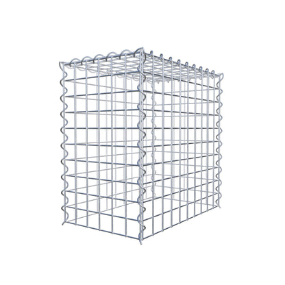 Gabion rapporté type 3 50 cm x 50 cm x 30 cm (L x H x P), mailles 5 cm x 5 cm, spirale