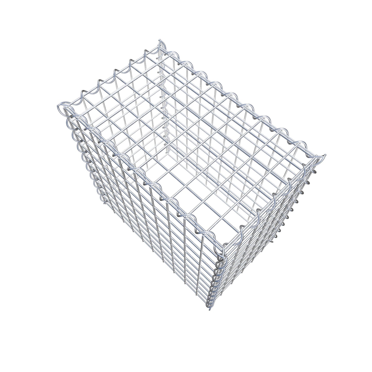Gabion rapporté type 3 50 cm x 50 cm x 30 cm (L x H x P), mailles 5 cm x 5 cm, spirale