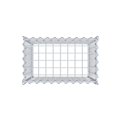Gabion rapporté type 3 50 cm x 50 cm x 30 cm (L x H x P), mailles 5 cm x 5 cm, spirale