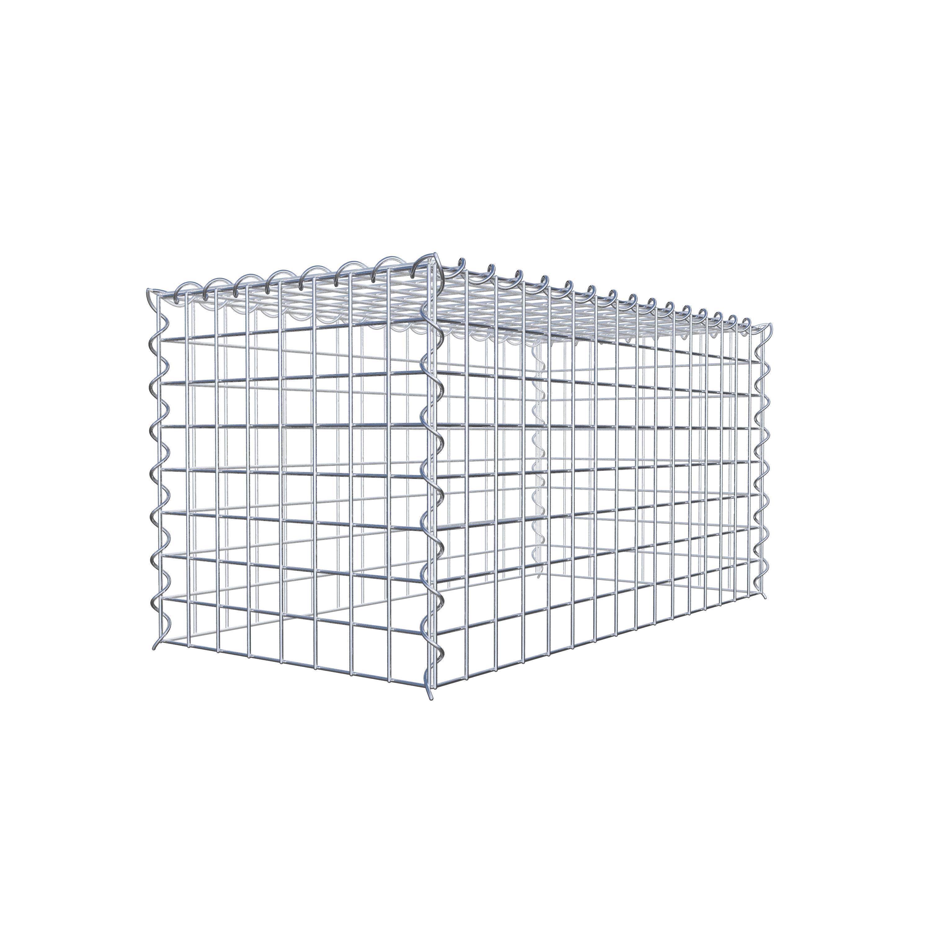 Opvokset gabion type 3 80 cm x 40 cm x 40 cm (L x H x D), maskestørrelse 5 cm x 5 cm, spiral