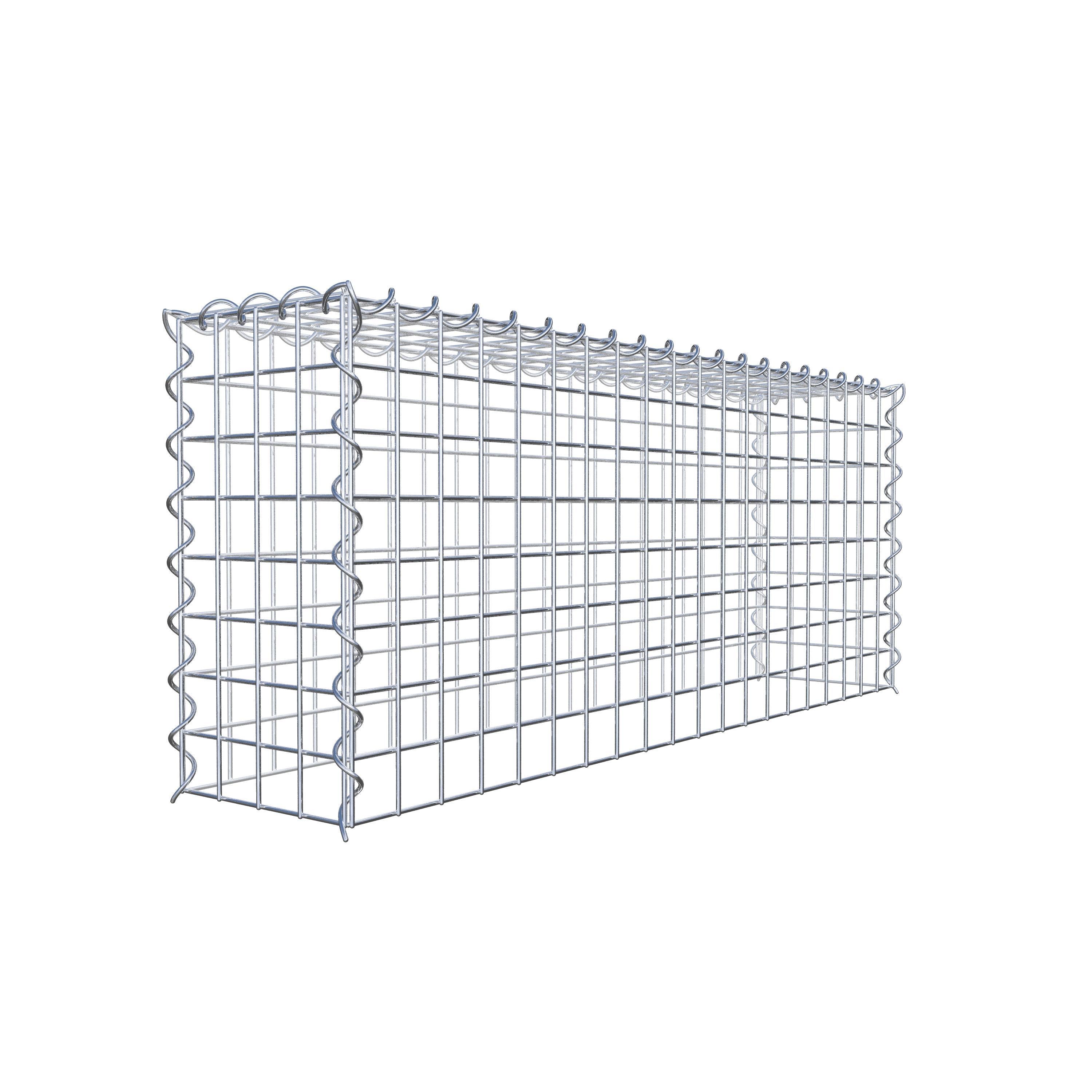 Anbaugabione Typ 3 100 cm x 40 cm x 20 cm (L x H x T), Maschenweite 5 cm x 5 cm, Spirale