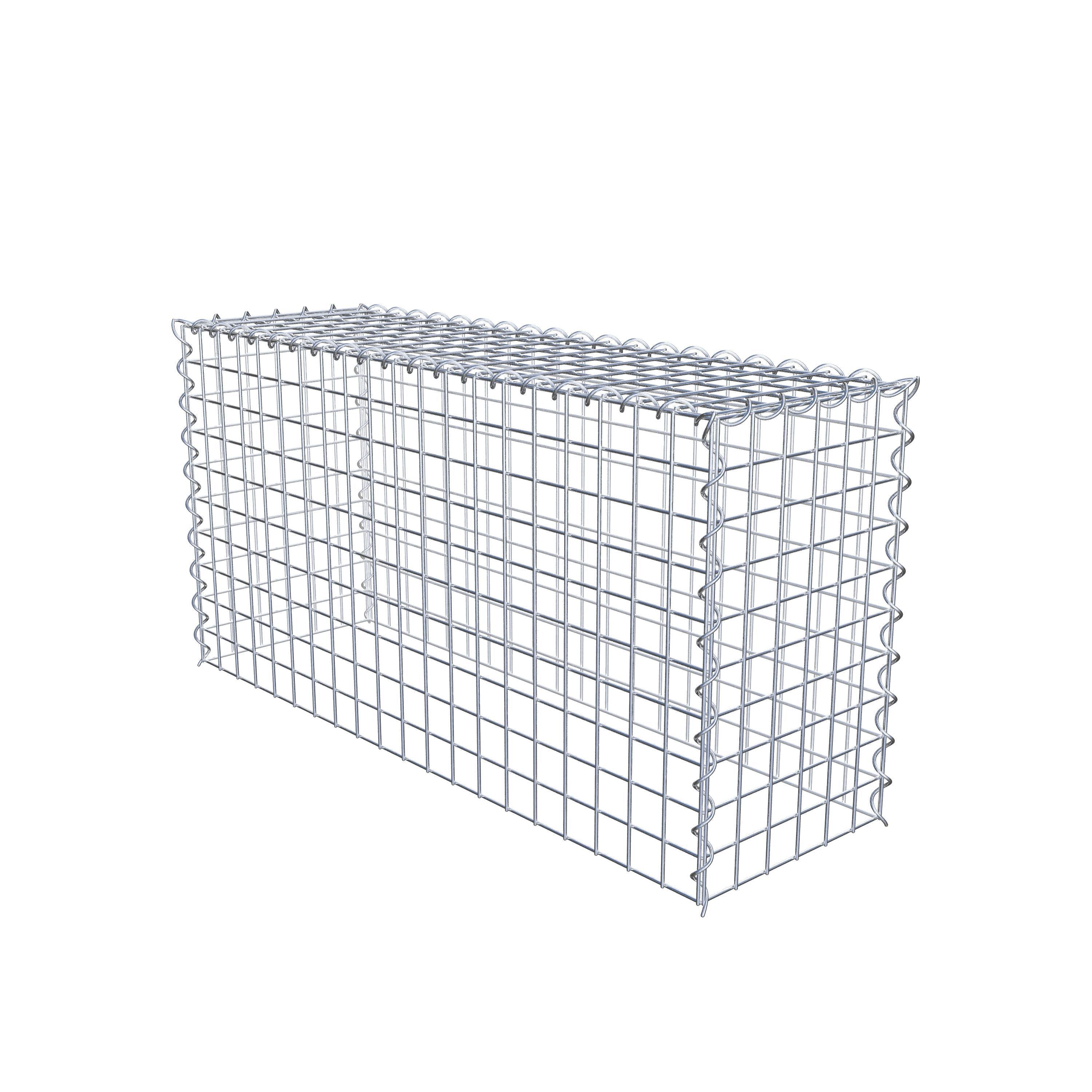 Opvokset gabion type 3 100 cm x 50 cm x 30 cm (L x H x D), maskestørrelse 5 cm x 5 cm, spiral