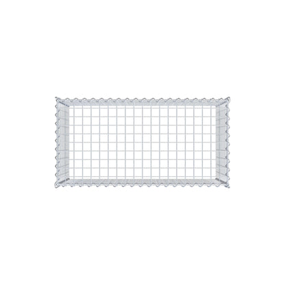 Aangegroeide schanskorf type 3 100 cm x 50 cm x 50 cm (L x H x D), maaswijdte 5 cm x 5 cm, spiraal