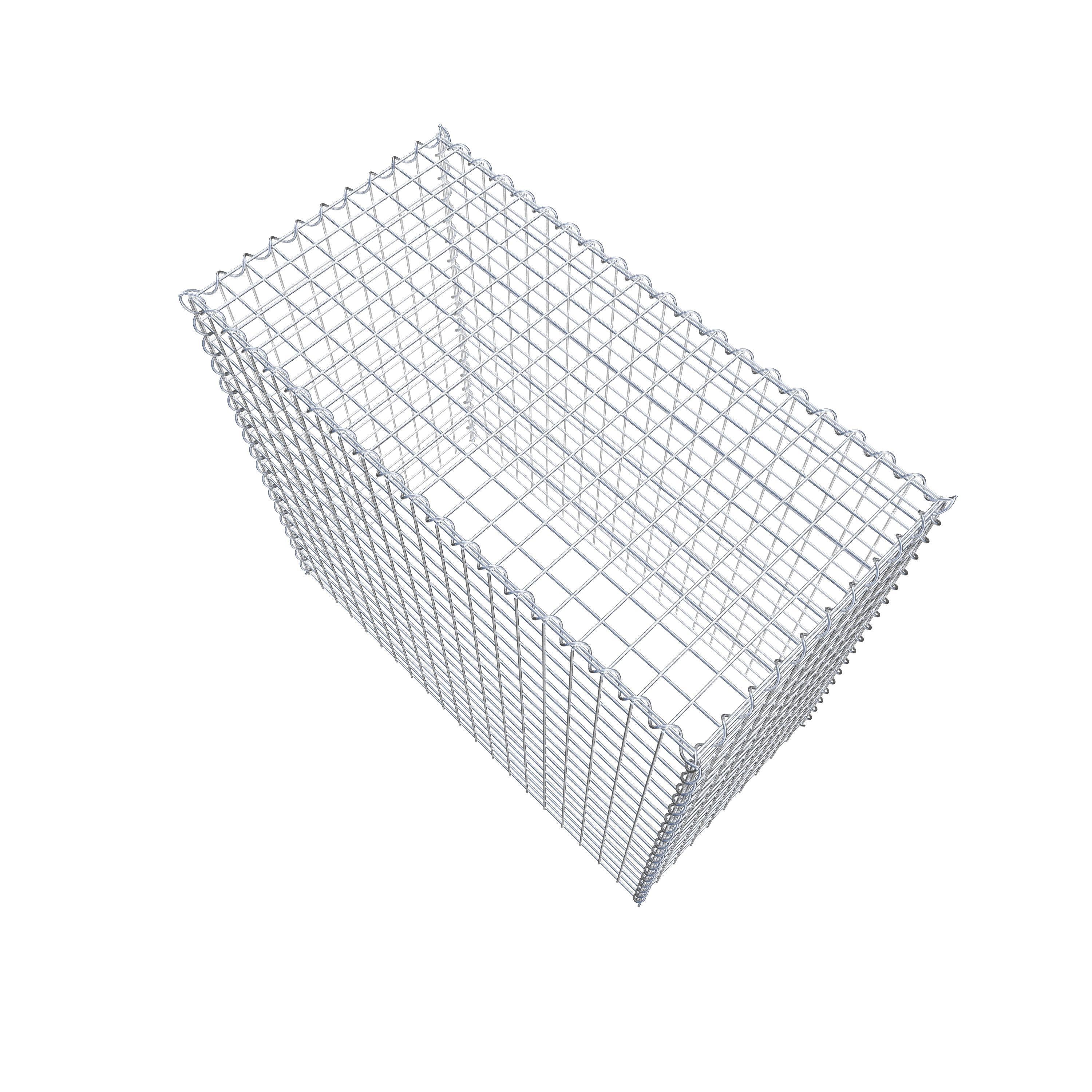 Gabião Tipo 3 100 cm x 90 cm x 50 cm (C x A x P), malhagem 5 cm x 5 cm, espiral