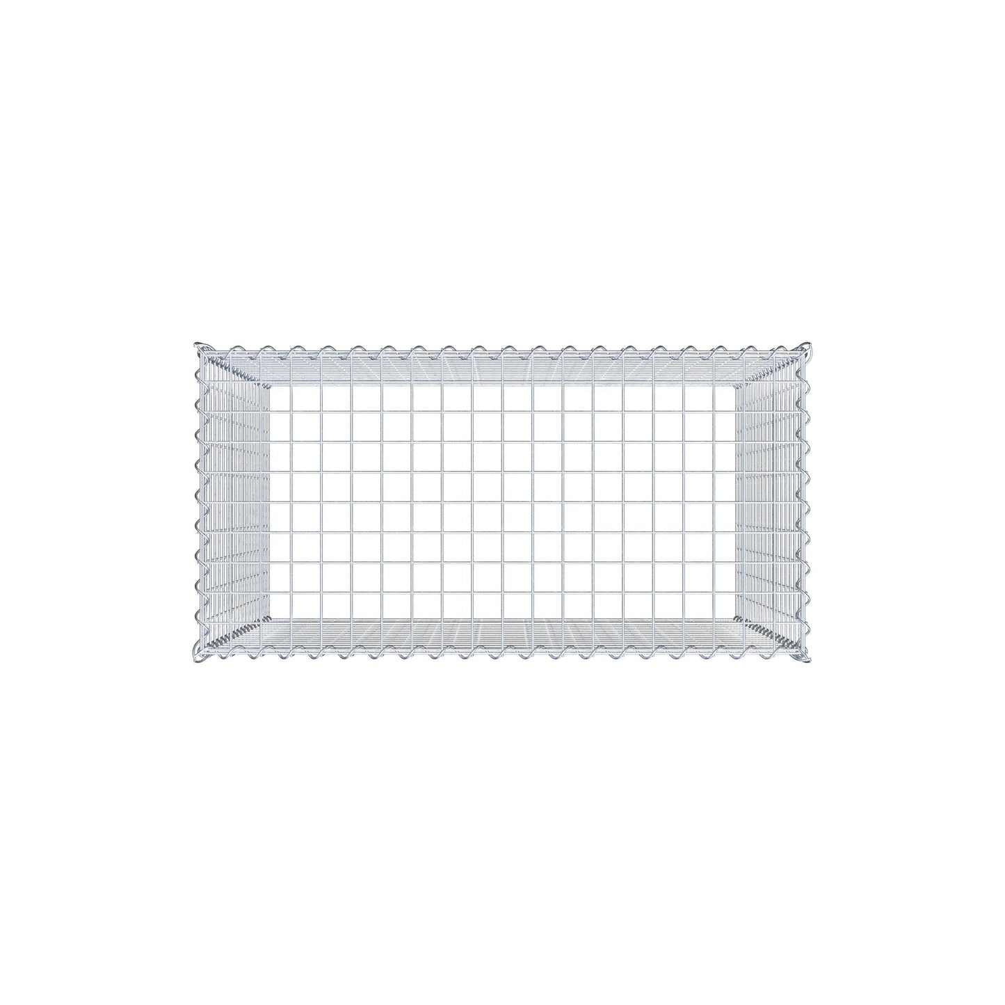 Opvokset gabion type 3 100 cm x 90 cm x 50 cm (L x H x D), maskestørrelse 5 cm x 5 cm, spiral