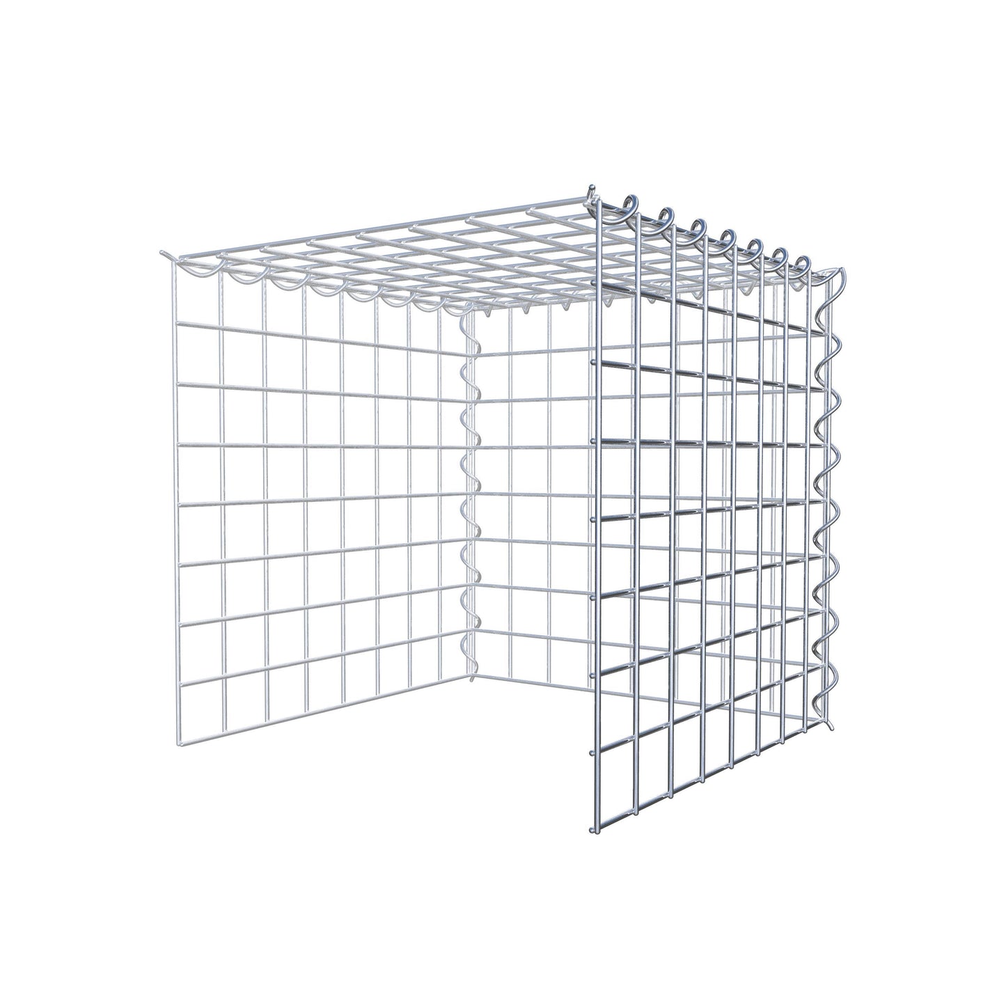 Gabbione aggiuntivo tipo 4 40 cm x 40 cm x 40 cm (L x H x P), dimensione maglia 5 cm x 5 cm, a spirale