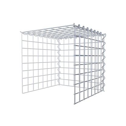 Gabbione aggiuntivo tipo 4 40 cm x 40 cm x 40 cm (L x H x P), dimensione maglia 5 cm x 5 cm, a spirale