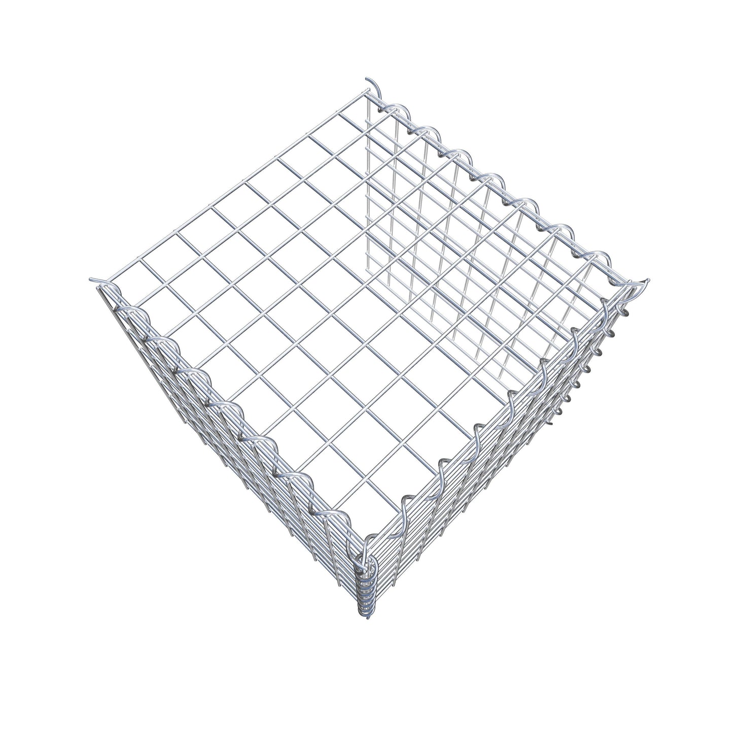 Gabbione aggiuntivo tipo 4 40 cm x 40 cm x 40 cm (L x H x P), dimensione maglia 5 cm x 5 cm, a spirale