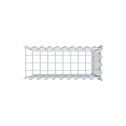 Add-on schanskorf type 4 50 cm x 50 cm x 20 cm (L x H x D), maaswijdte 5 cm x 5 cm, spiraalvormig