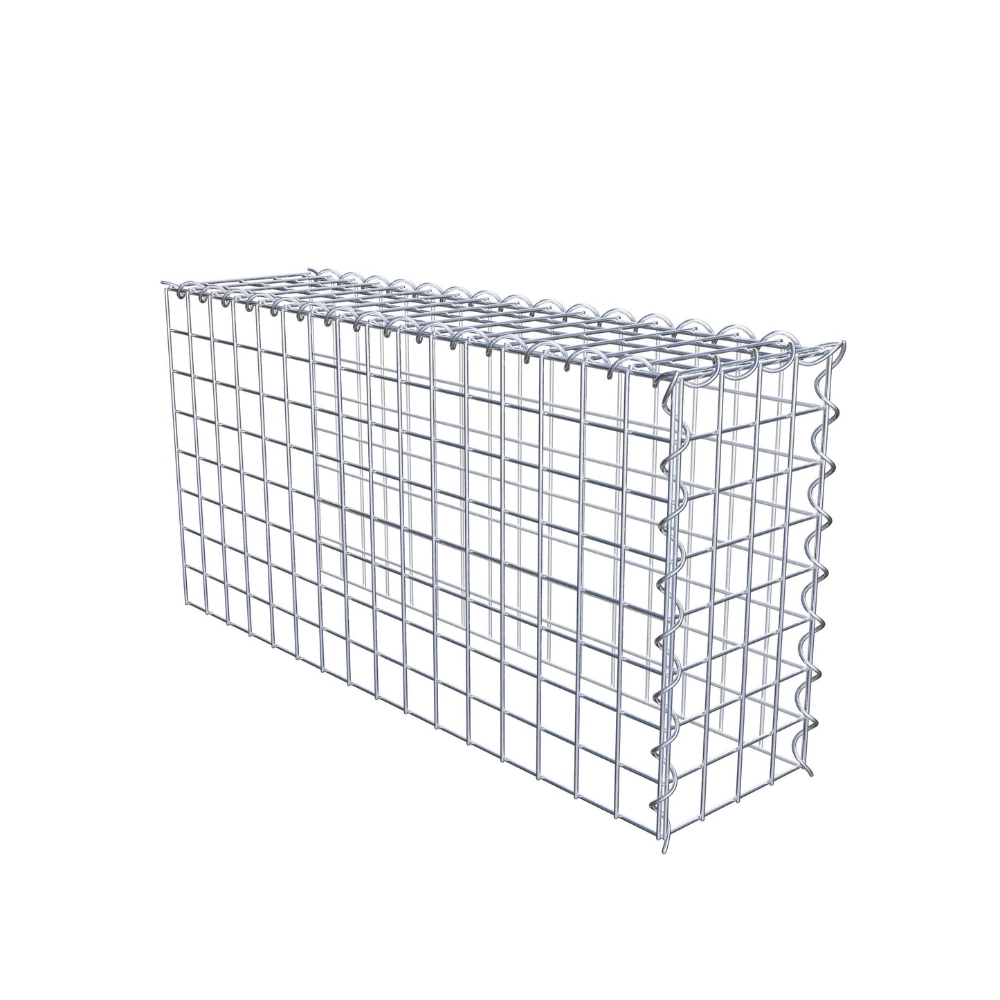 Gabion rapporté type 4 80 cm x 40 cm x 20 cm (L x H x P), mailles 5 cm x 5 cm, spirale