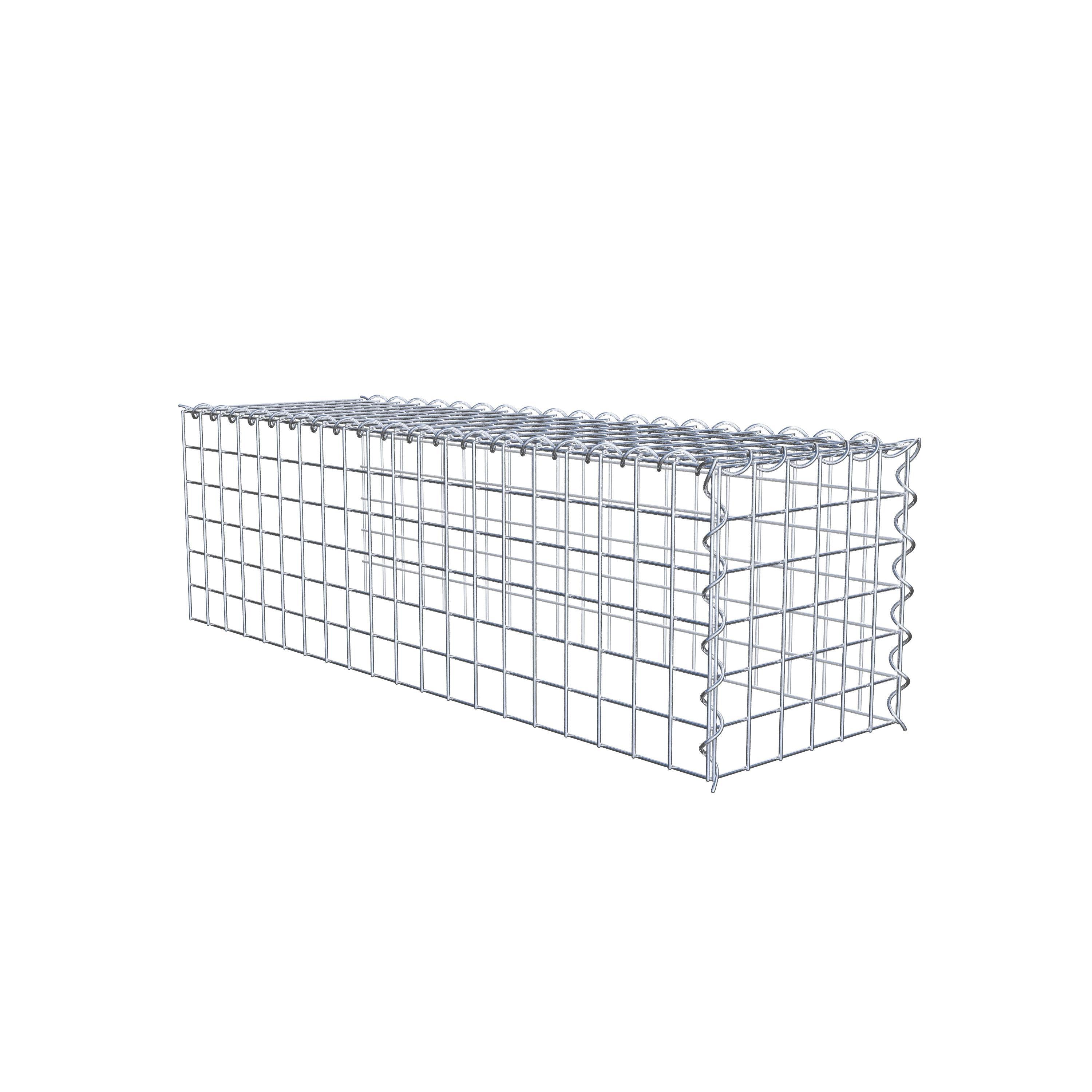 Grown-on gabion type 4 100 cm x 30 cm x 30 cm (L x H x D), mesh size 5 cm x 5 cm, spiral