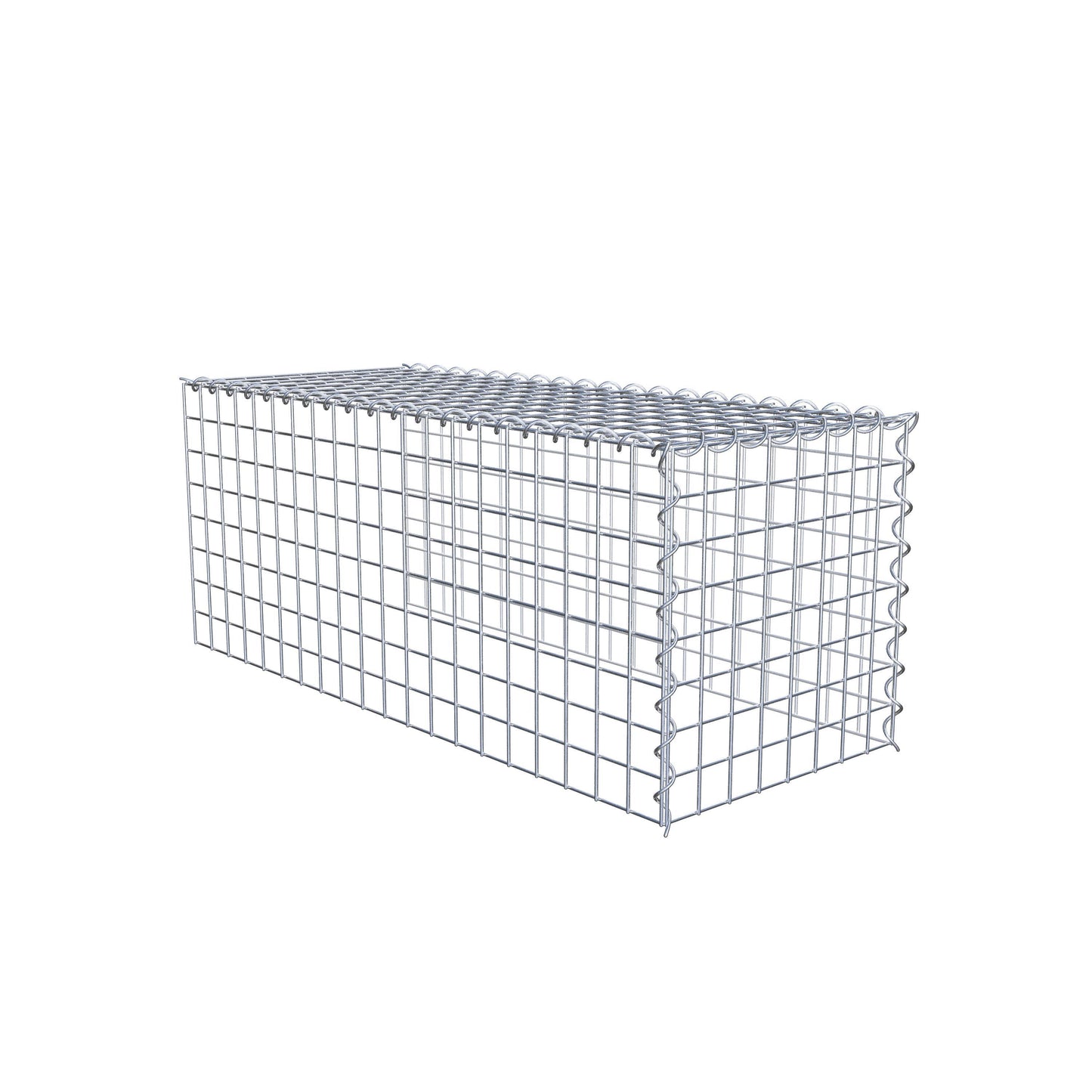 Gabion rapporté type 4 100 cm x 40 cm x 40 cm (L x H x P), mailles 5 cm x 5 cm, spirale