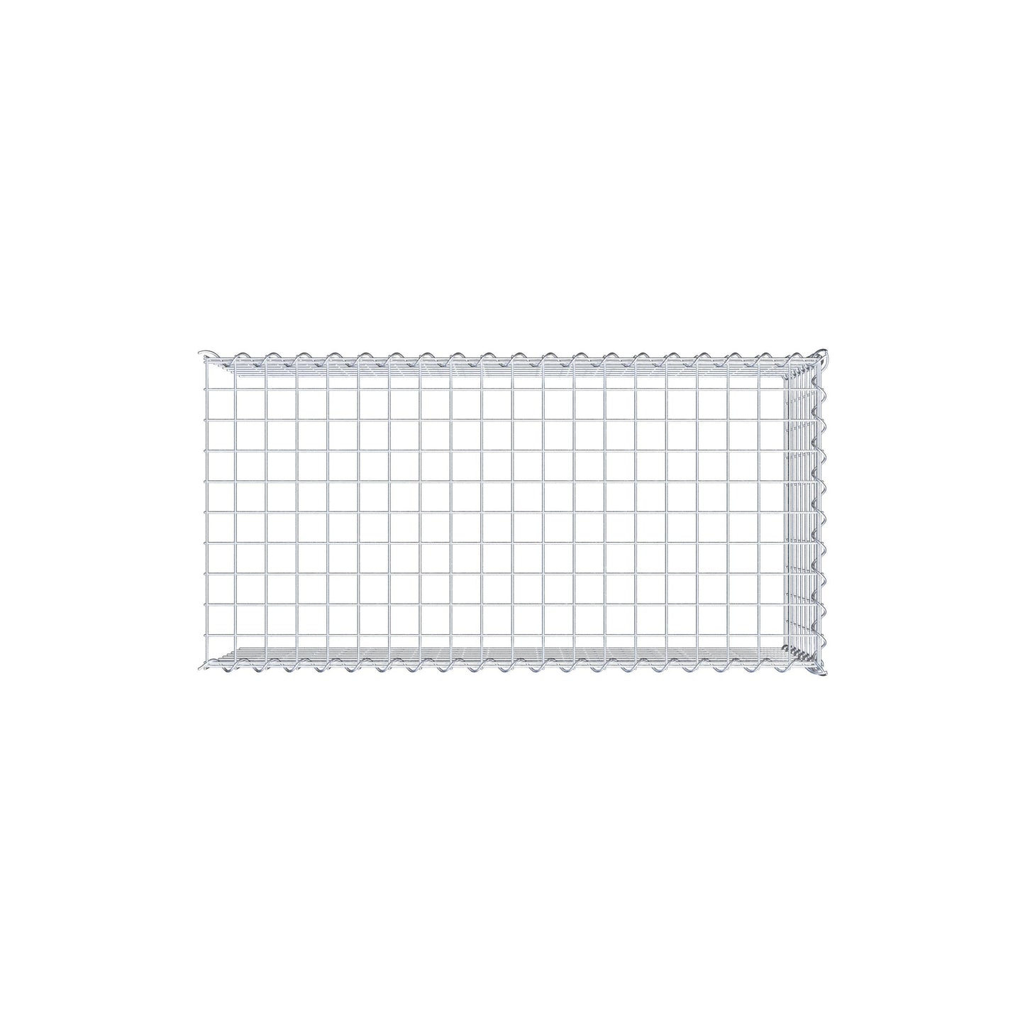 Opvokset gabion type 4 100 cm x 40 cm x 50 cm (L x H x D), maskestørrelse 5 cm x 5 cm, spiral