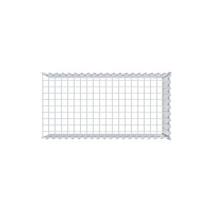 Opvokset gabion type 4 100 cm x 40 cm x 50 cm (L x H x D), maskestørrelse 5 cm x 5 cm, spiral