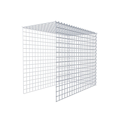 Opvokset gabion type 4 100 cm x 80 cm x 50 cm (L x H x D), maskestørrelse 5 cm x 5 cm, spiral