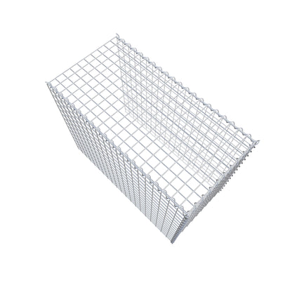 Opvokset gabion type 4 100 cm x 80 cm x 50 cm (L x H x D), maskestørrelse 5 cm x 5 cm, spiral