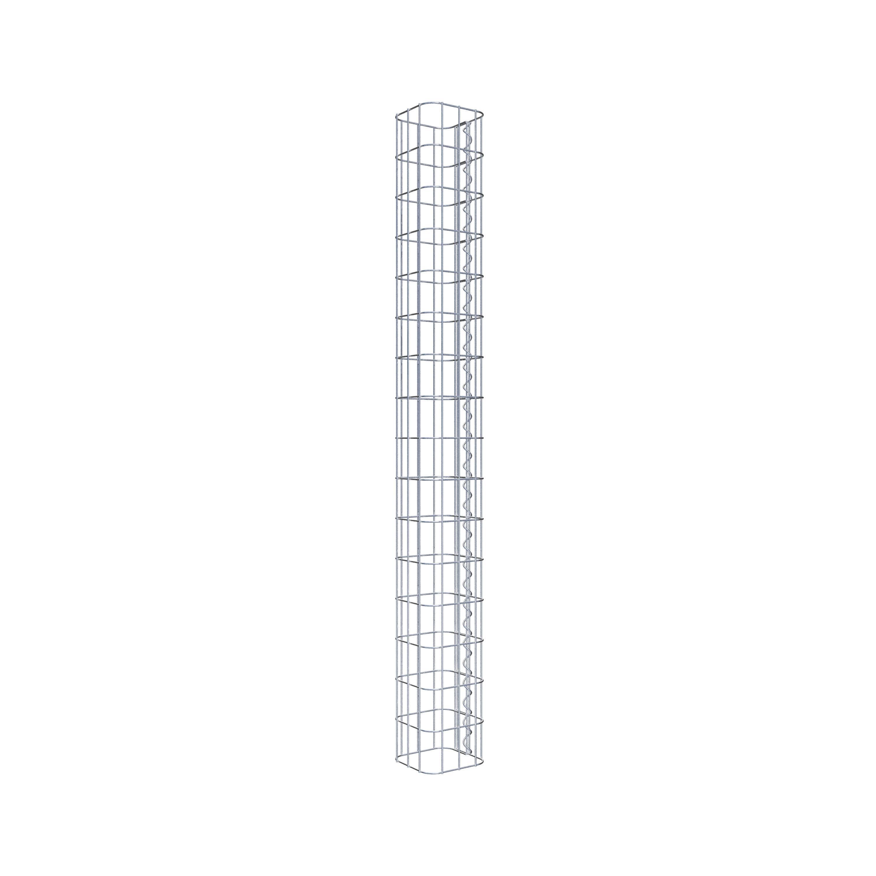 Gabionensäule eckig 17  cm x 17  cm, 160 cm Höhe, MW 5 cm x 10 cm