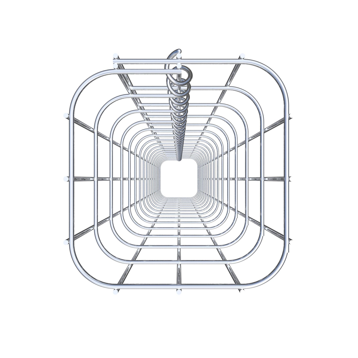 Gabionensäule eckig 17  cm x 17  cm, 160 cm Höhe, MW 5 cm x 10 cm