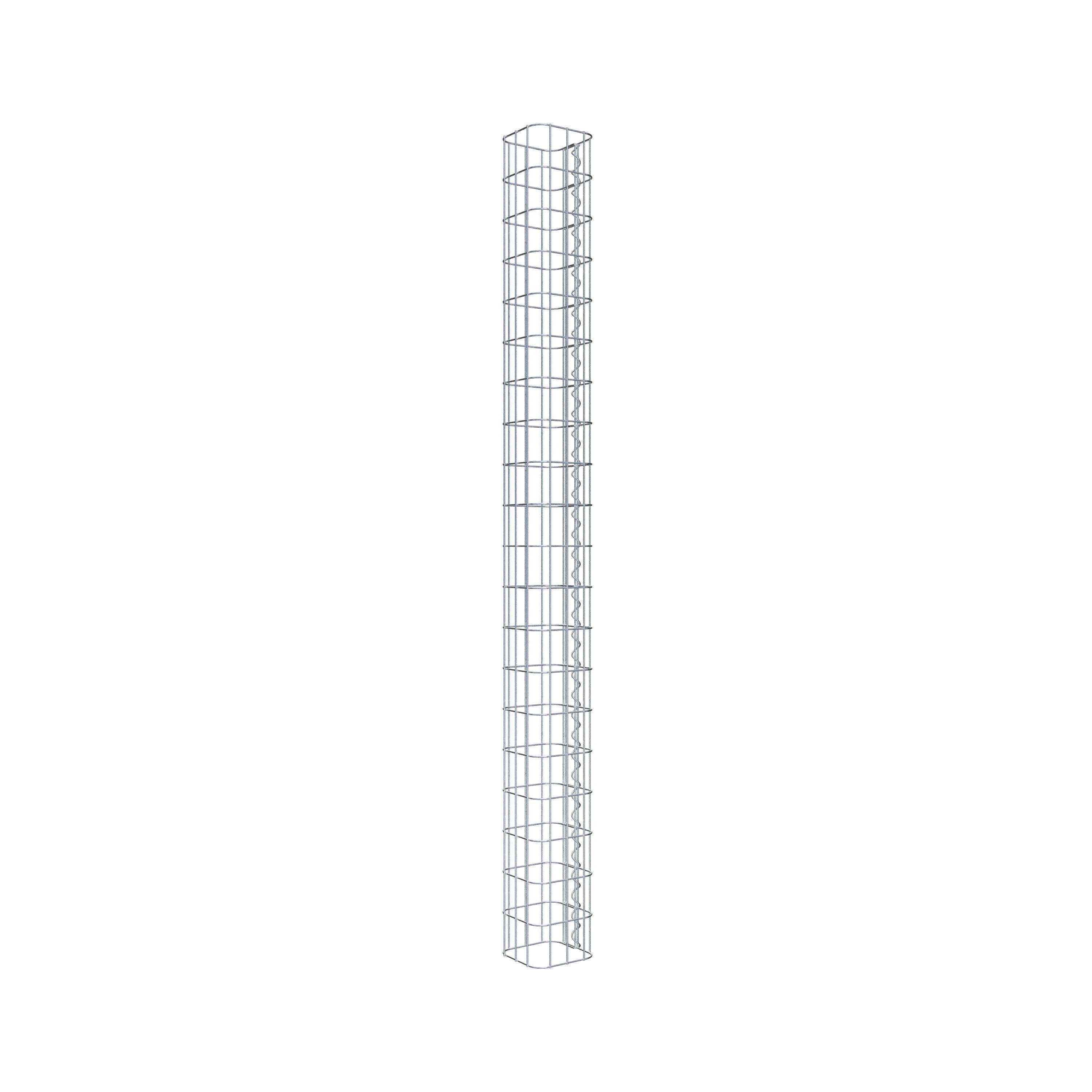 Gabion column square 17 cm x 17 cm, 200 cm height, MW 5 cm x 10 cm