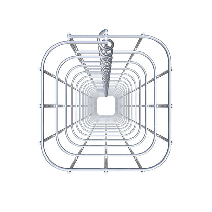 Gabionensäule eckig 17  cm x 17  cm, 200 cm Höhe, MW 5 cm x 10 cm