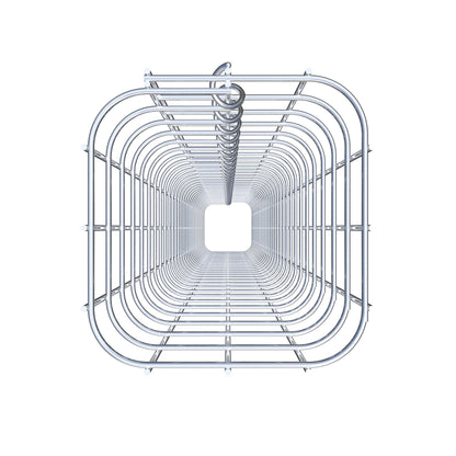 Coluna de gabião quadrada 17 cm x 17 cm, 160 cm de altura, PM 5 cm x 5 cm