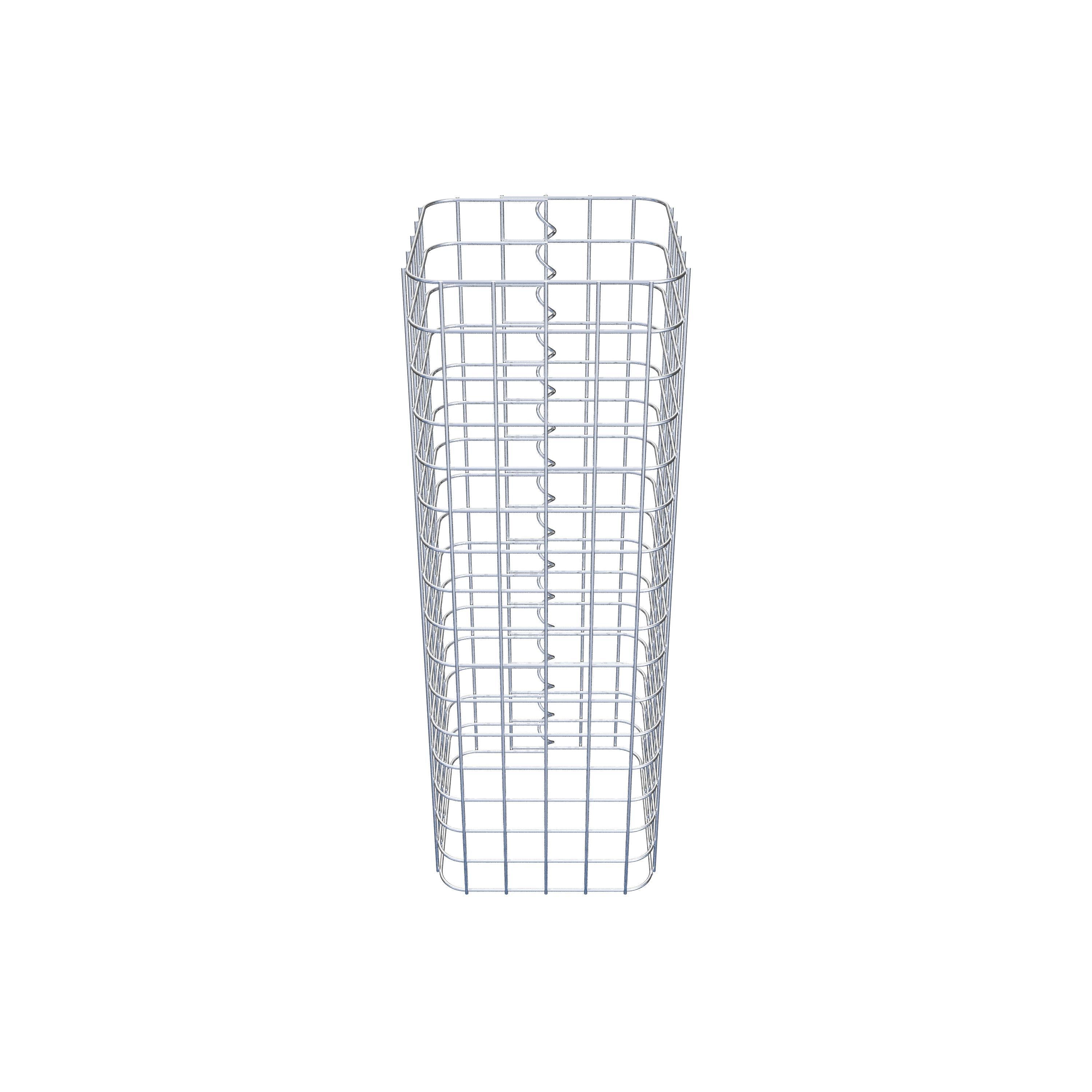 Gabionensäule eckig 27  cm x 27  cm, 80 cm Höhe, MW 5 cm x 5 cm