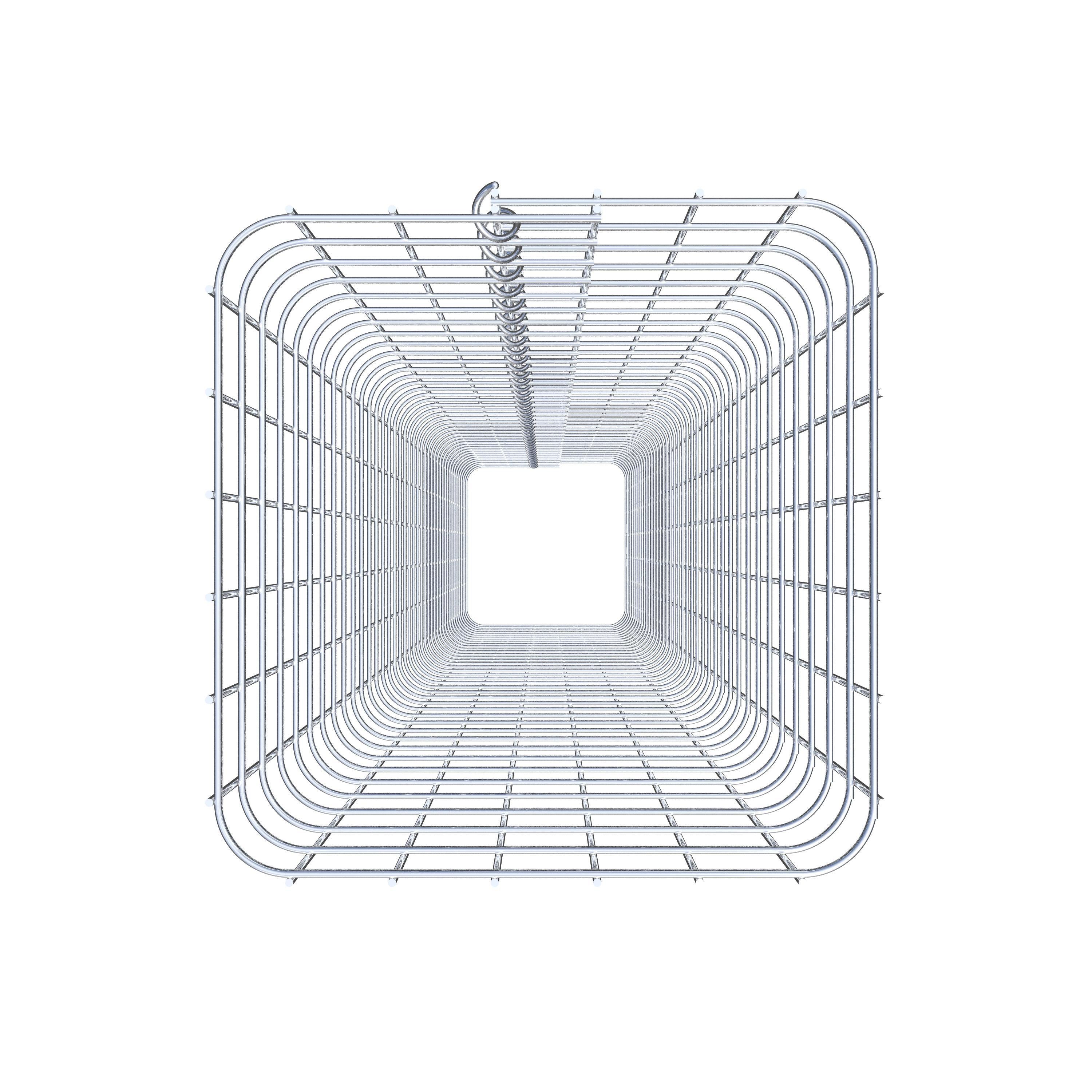 Gabionensäule eckig 32  cm x 32  cm, 200 cm Höhe, MW 5 cm x 5 cm