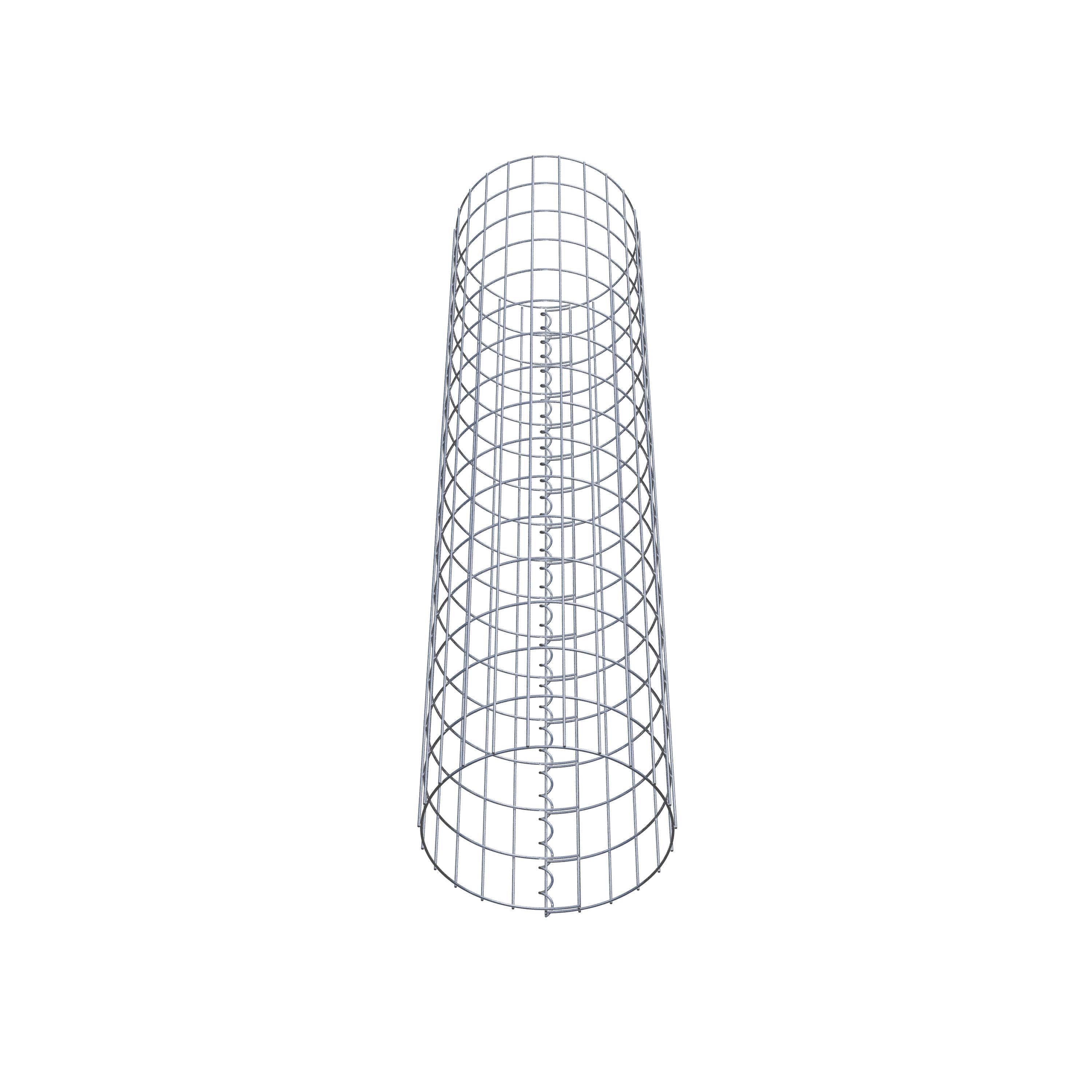 Gabionensäule rund 37  cm Durchmesser, 160  cm Höhe, Maschenweite 5 cm x 10 cm