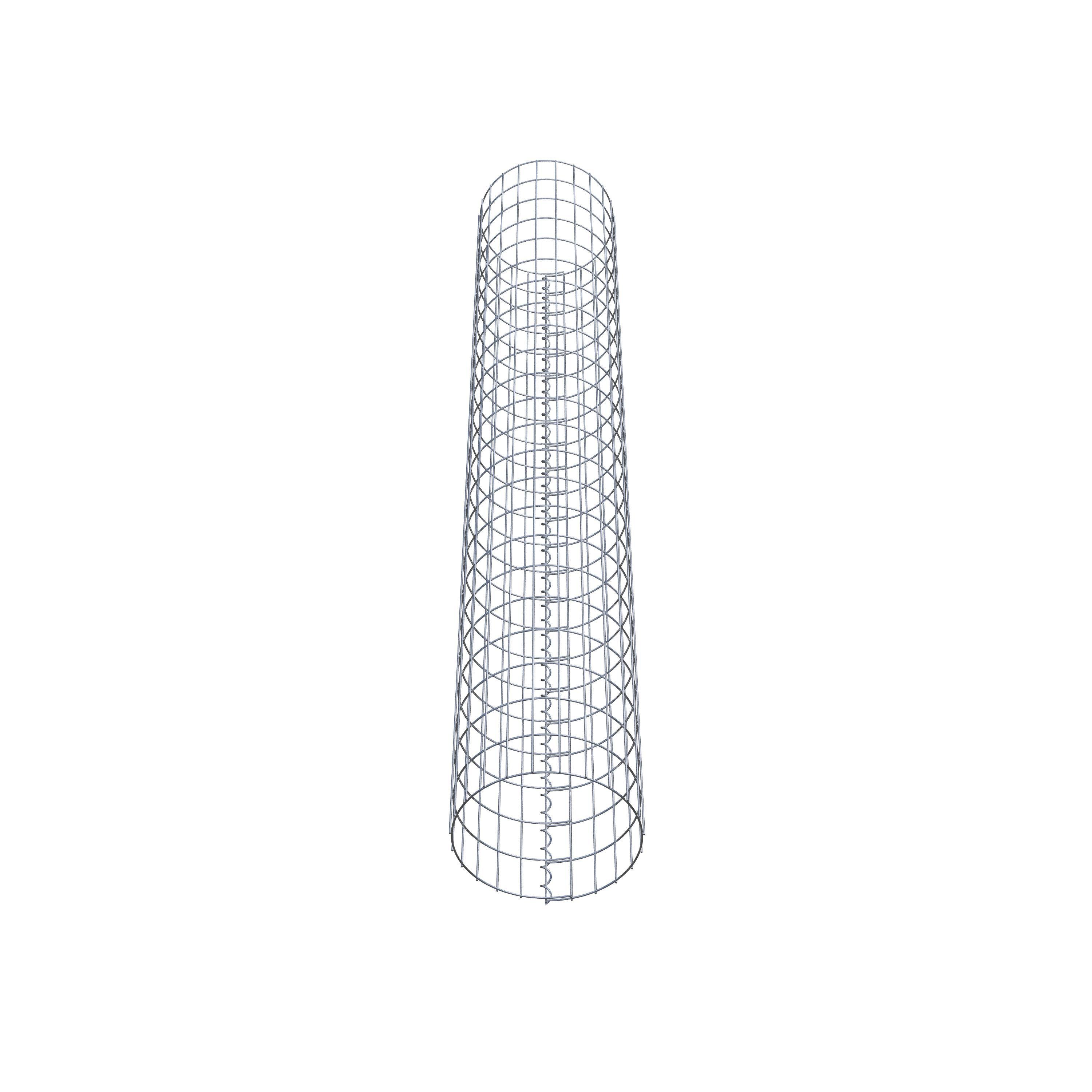 Gabionensäule rund 37  cm Durchmesser, 230  cm Höhe, Maschenweite 5 cm x 10 cm