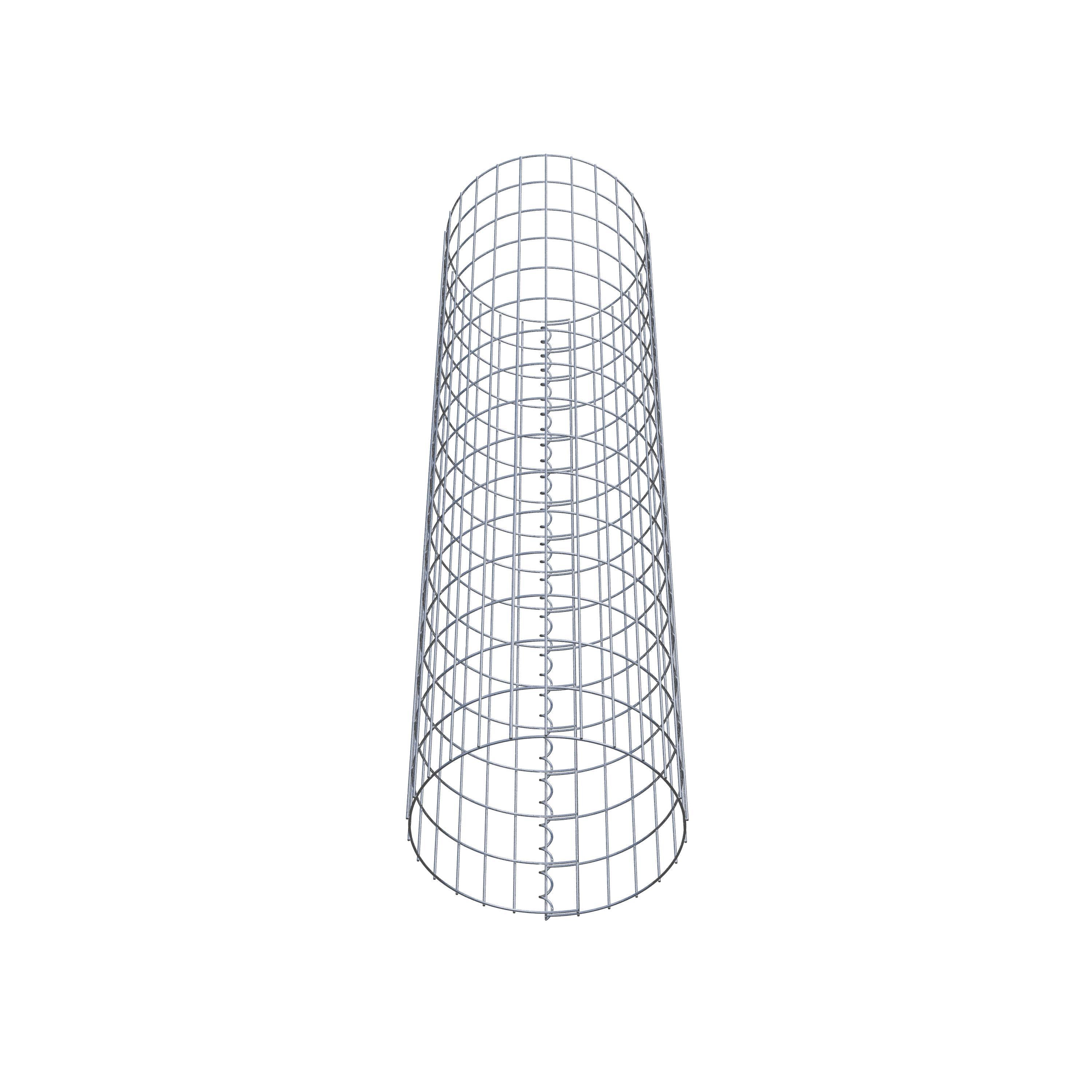 Coluna de gabião redonda 42 cm de diâmetro, 160 cm de altura, malhagem 5 cm x 10 cm