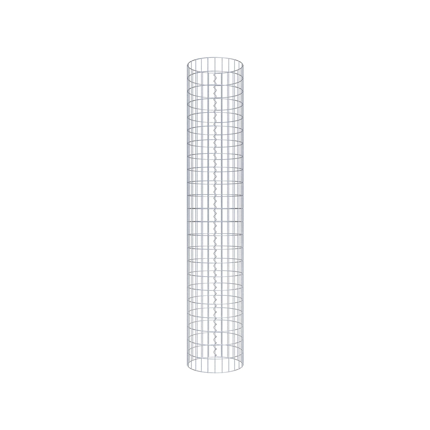 Colonne de gabion ronde 42 cm de diamètre, 230 cm de hauteur, mailles 5 cm x 10 cm