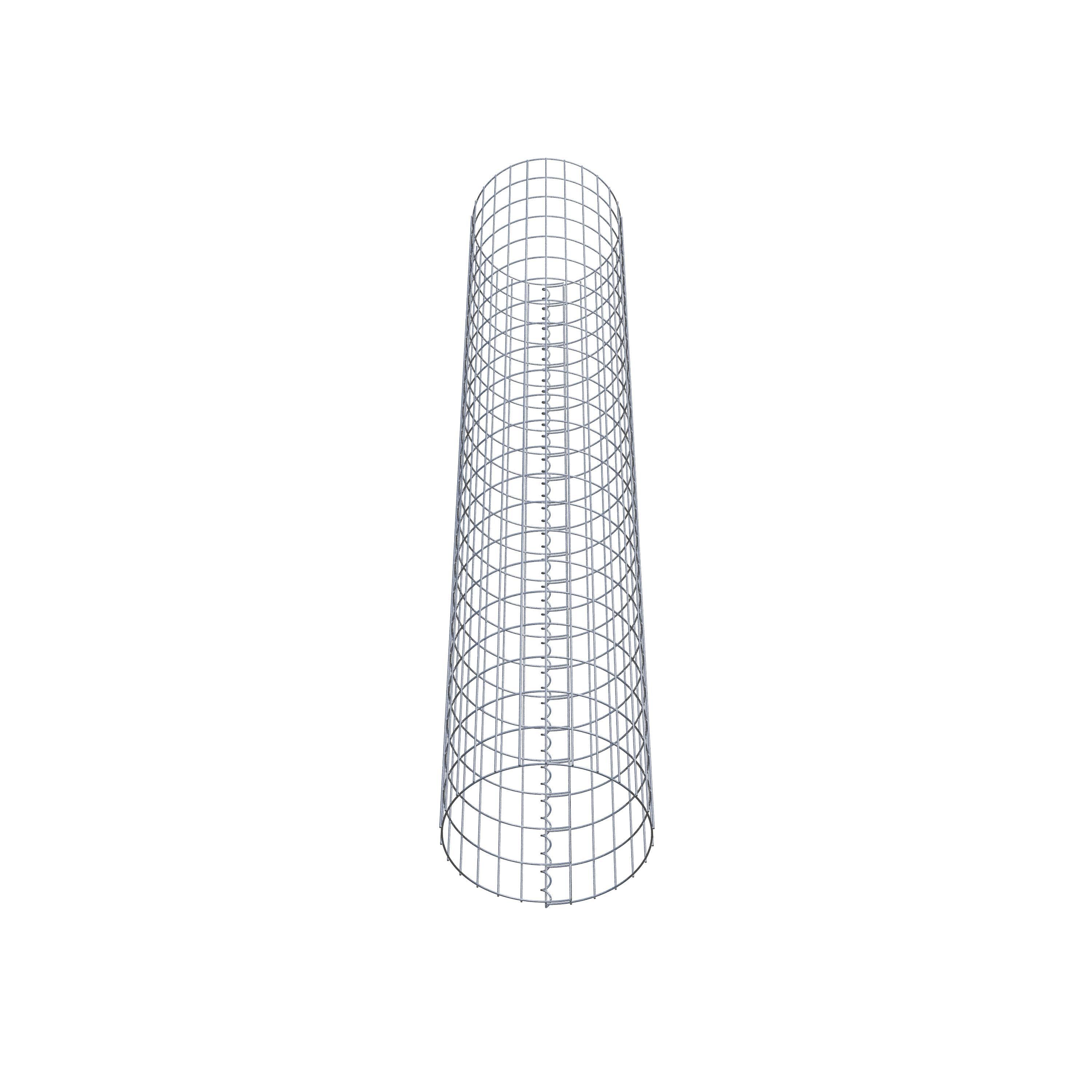 Gabionensäule rund 42  cm Durchmesser, 230  cm Höhe, Maschenweite 5 cm x 10 cm