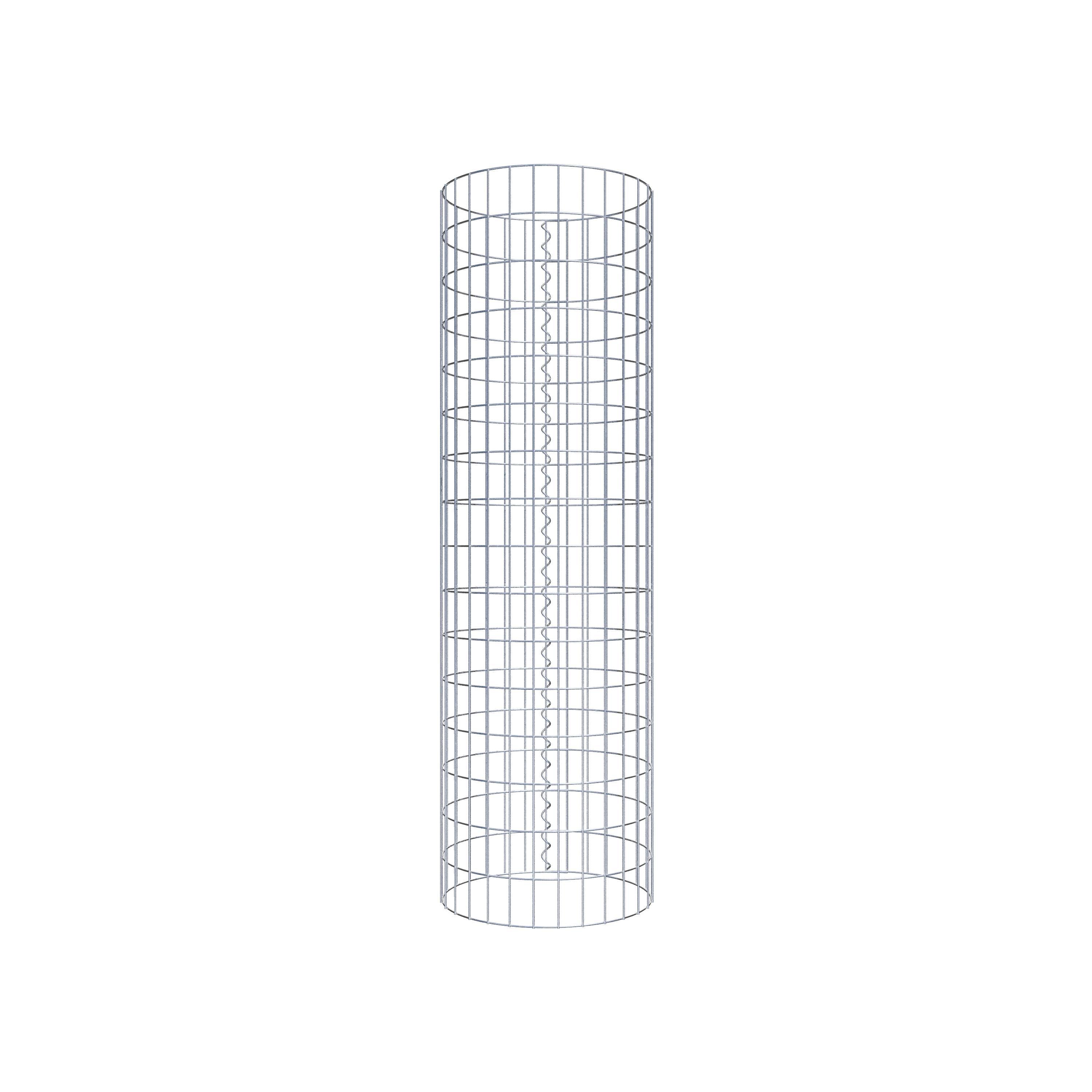 Gabion column around 47 cm diameter, 160 cm height, mesh size 5 cm x 10 cm