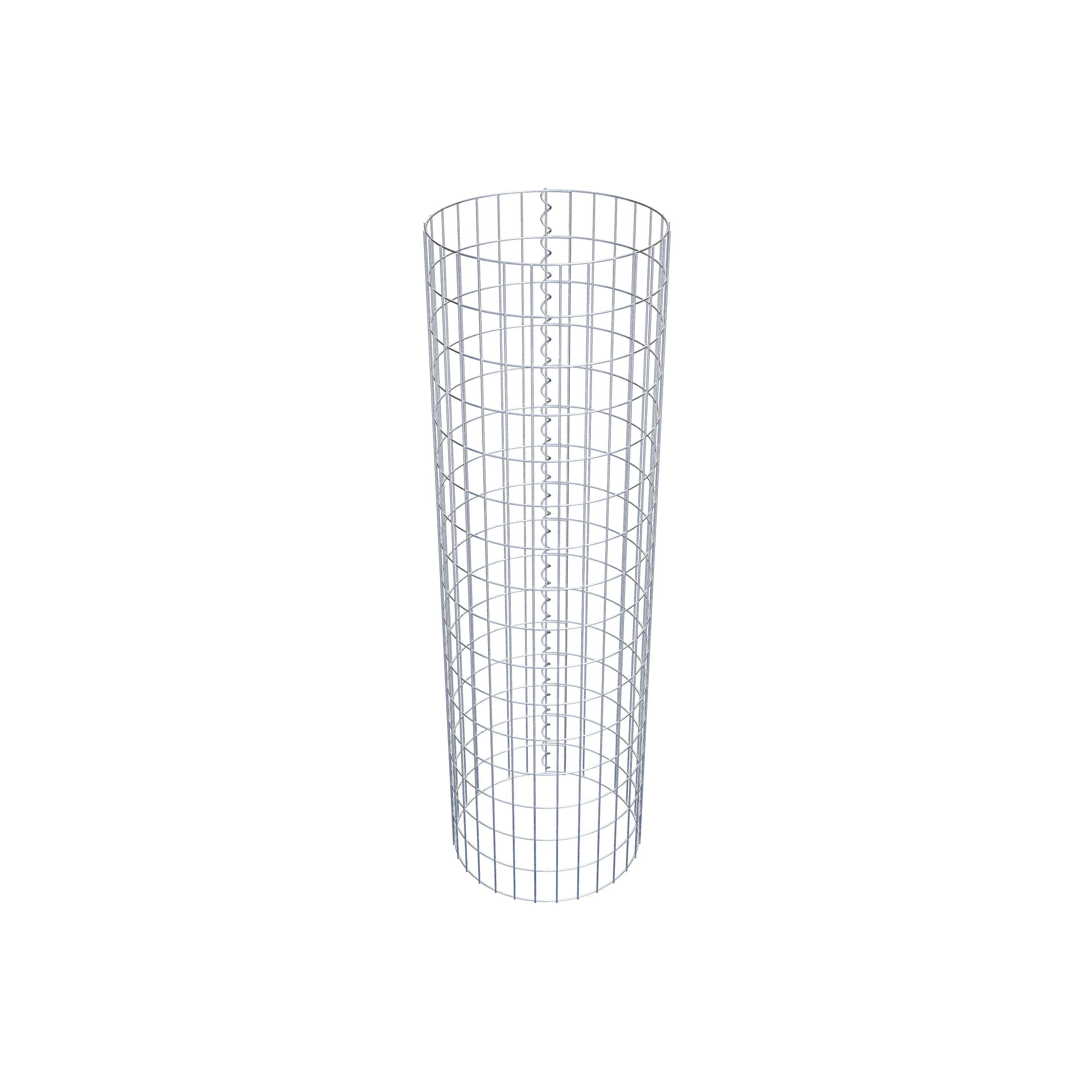 Gabion column around 47 cm diameter, 160 cm height, mesh size 5 cm x 10 cm