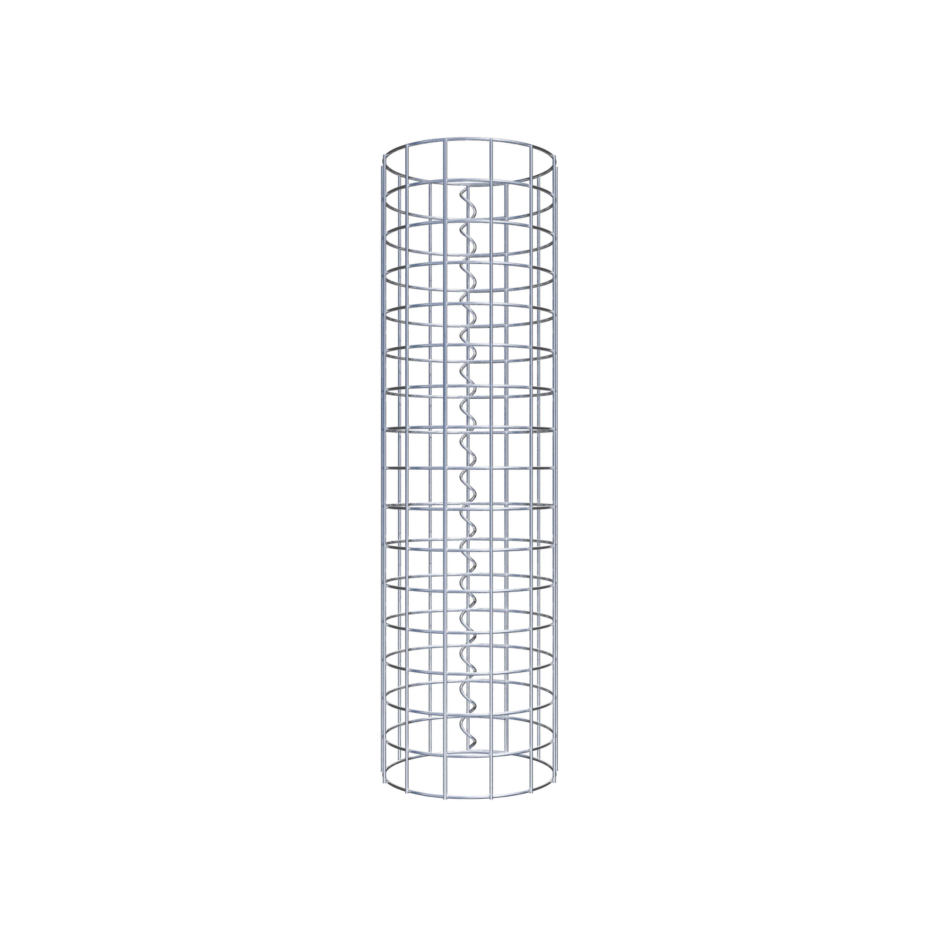 Gabion column around 22 cm diameter, 80 cm height, mesh size 5 cm x 5 cm