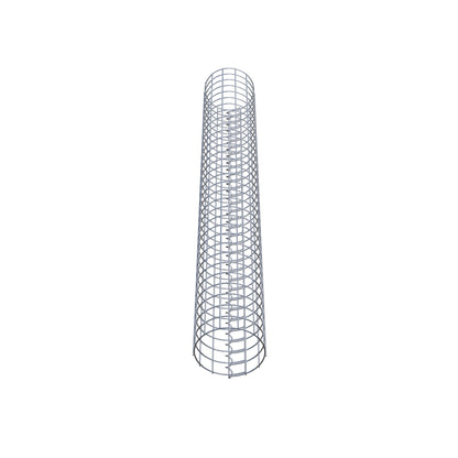 Colonne de gabion ronde 22 cm de diamètre, 160 cm de hauteur, maille 5 cm x 5 cm