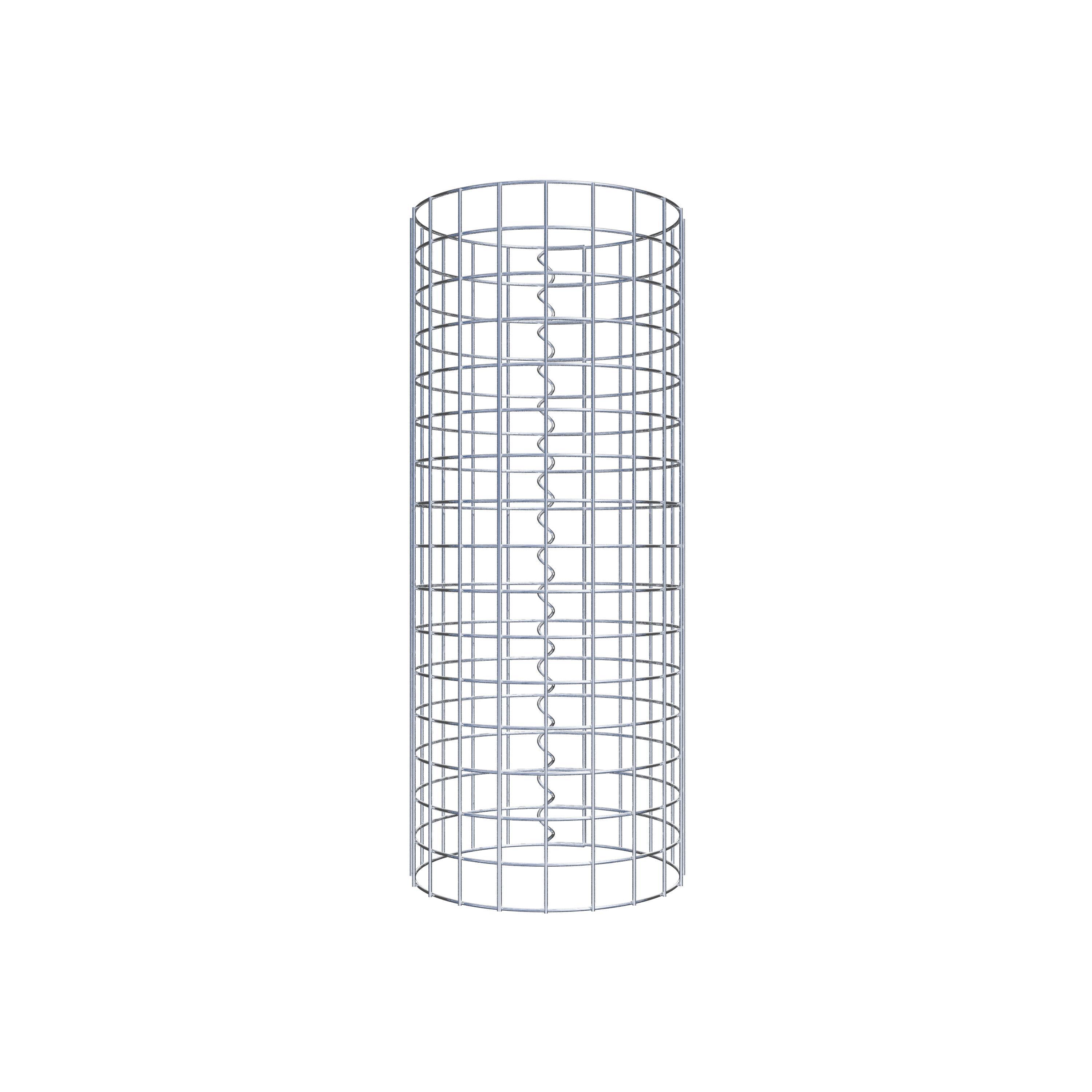 Gabion column around 32 cm diameter, 80 cm height, mesh size 5 cm x 5 cm