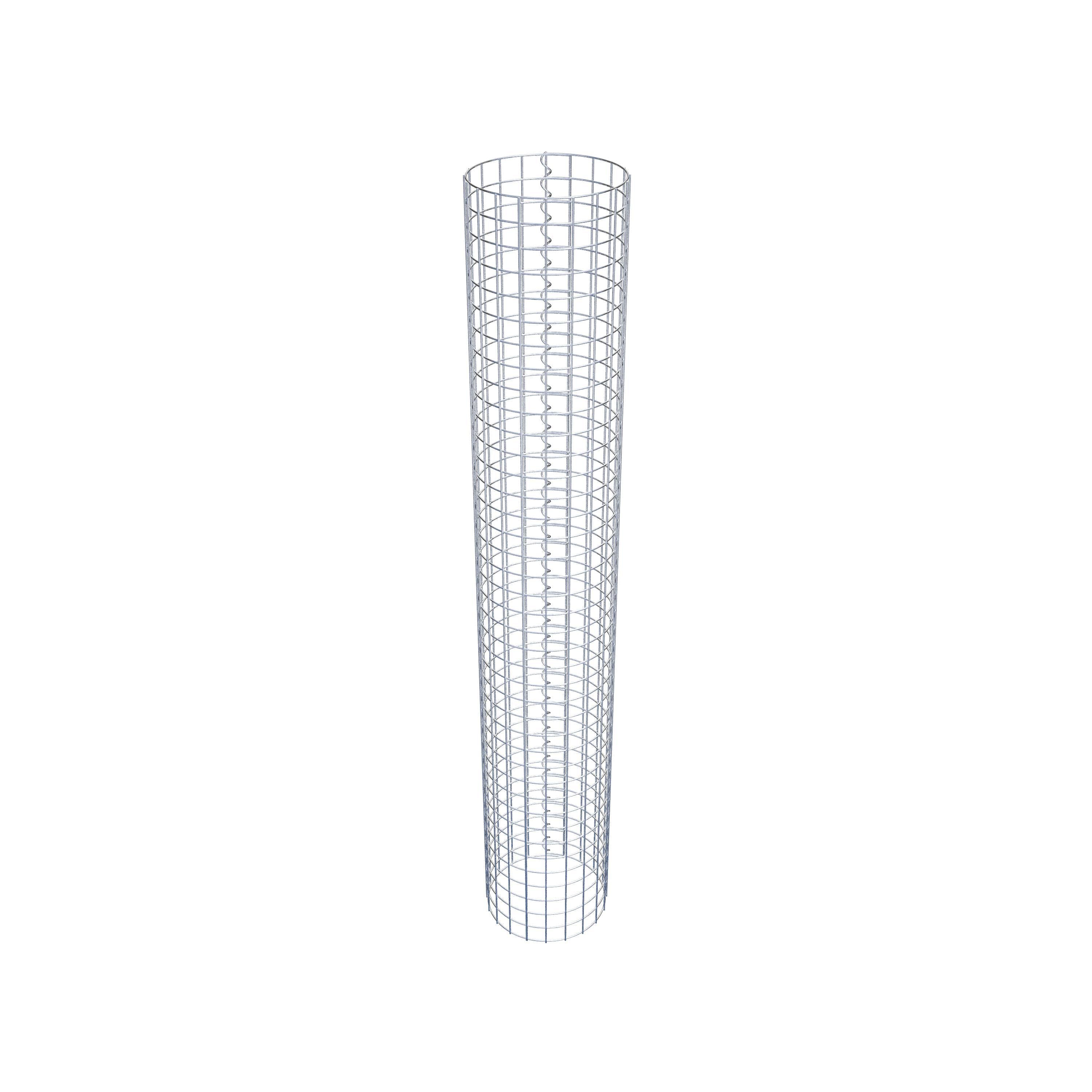 Gabion column around 32 cm diameter, 200 cm high, mesh size 5 cm x 5 cm