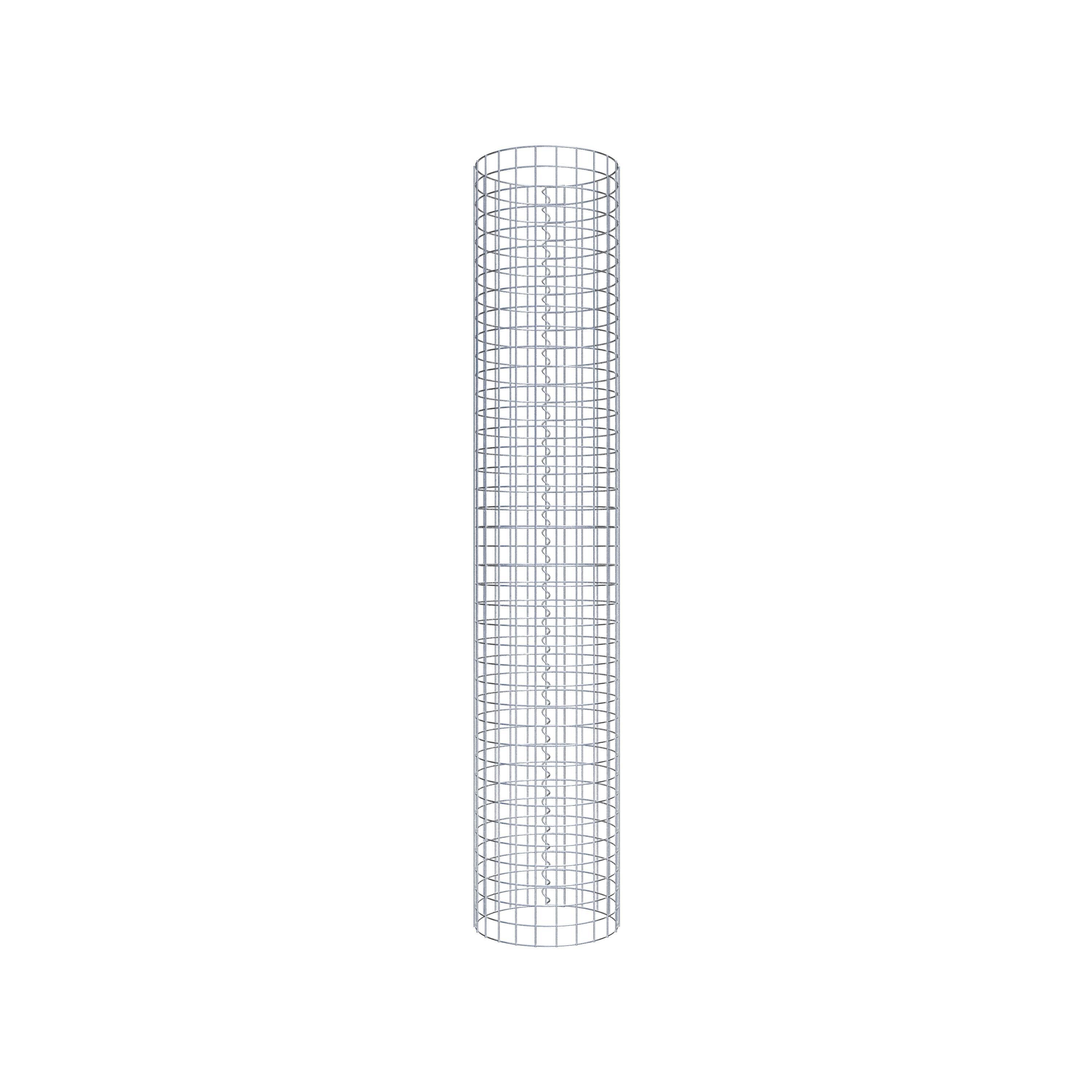 Gabion column around 37 cm diameter, 200 cm height, mesh size 5 cm x 5 cm