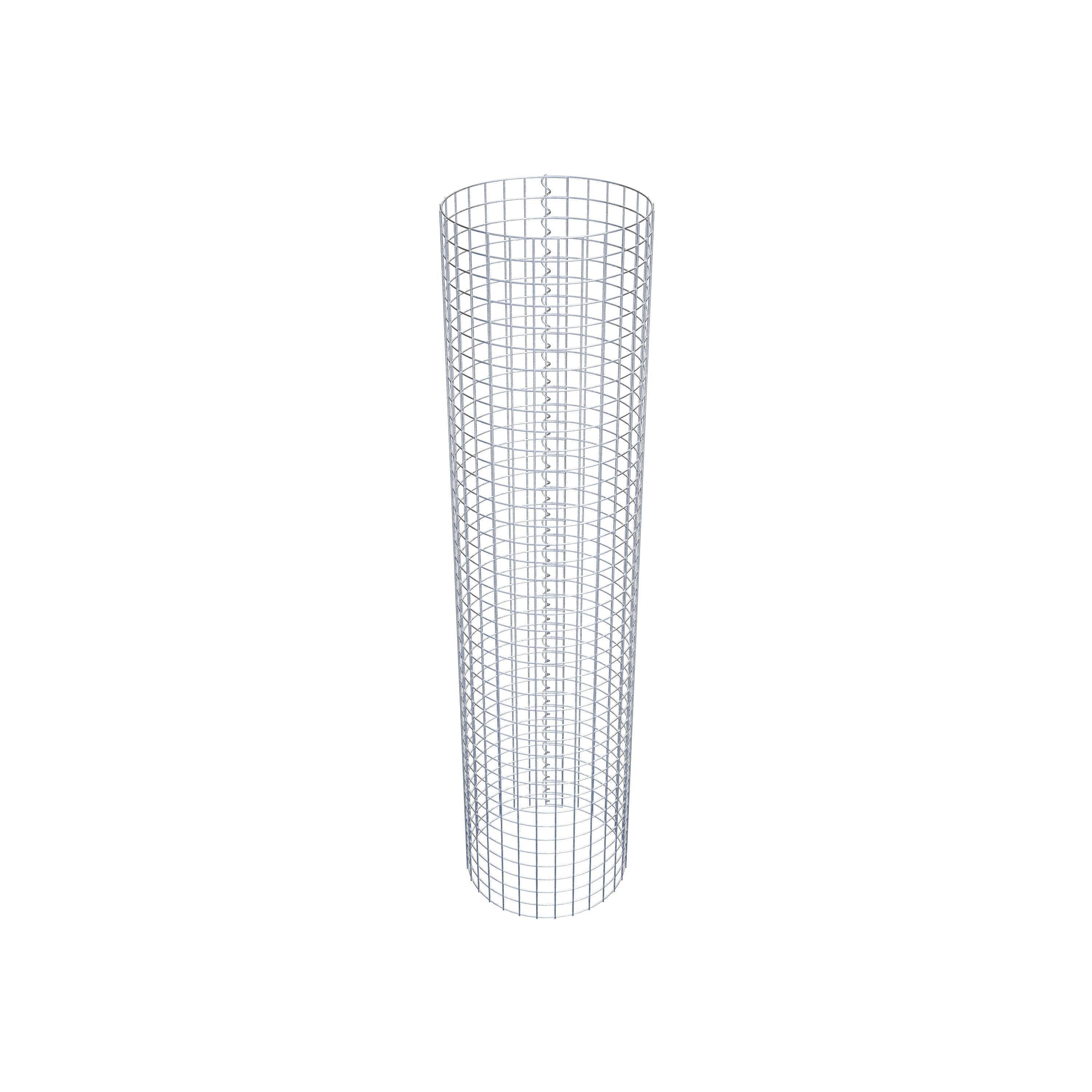 Gabion column around 47 cm diameter, 200 cm height, mesh size 5 cm x 5 cm