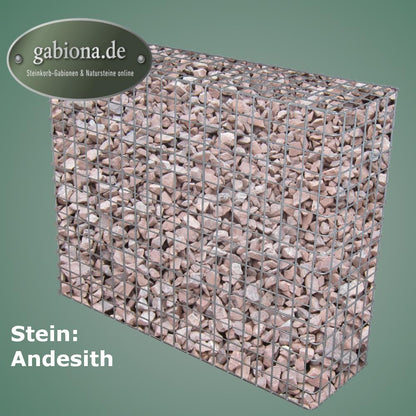 Gabion galvanisé à chaud 102 cm x 82 cm x 32 cm, mailles 5 cm x 5 cm, entièrement soudé