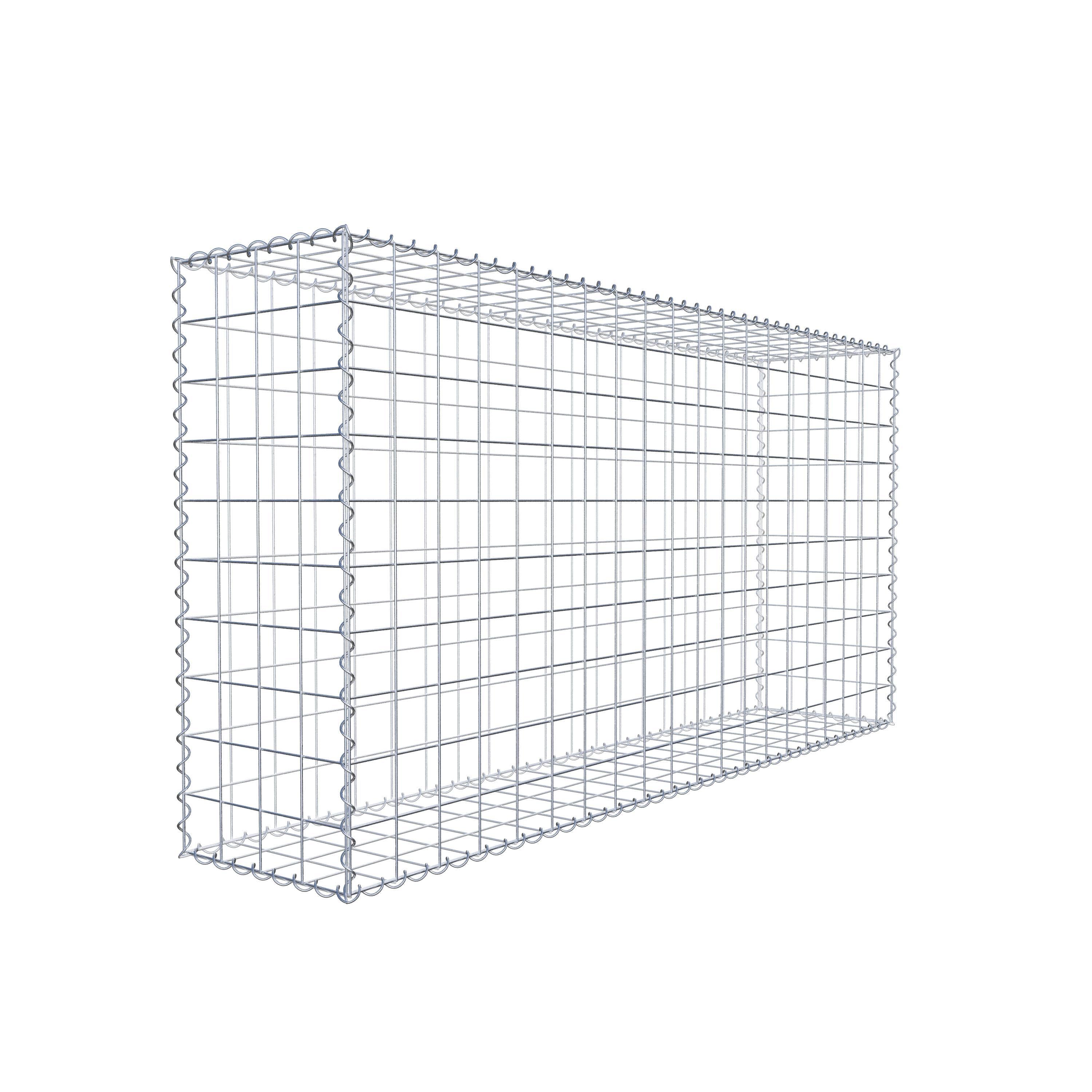 Gabion 200 cm x 100 cm x 40 cm (L x H x D), maskestørrelse 10 cm x 10 cm, spiral