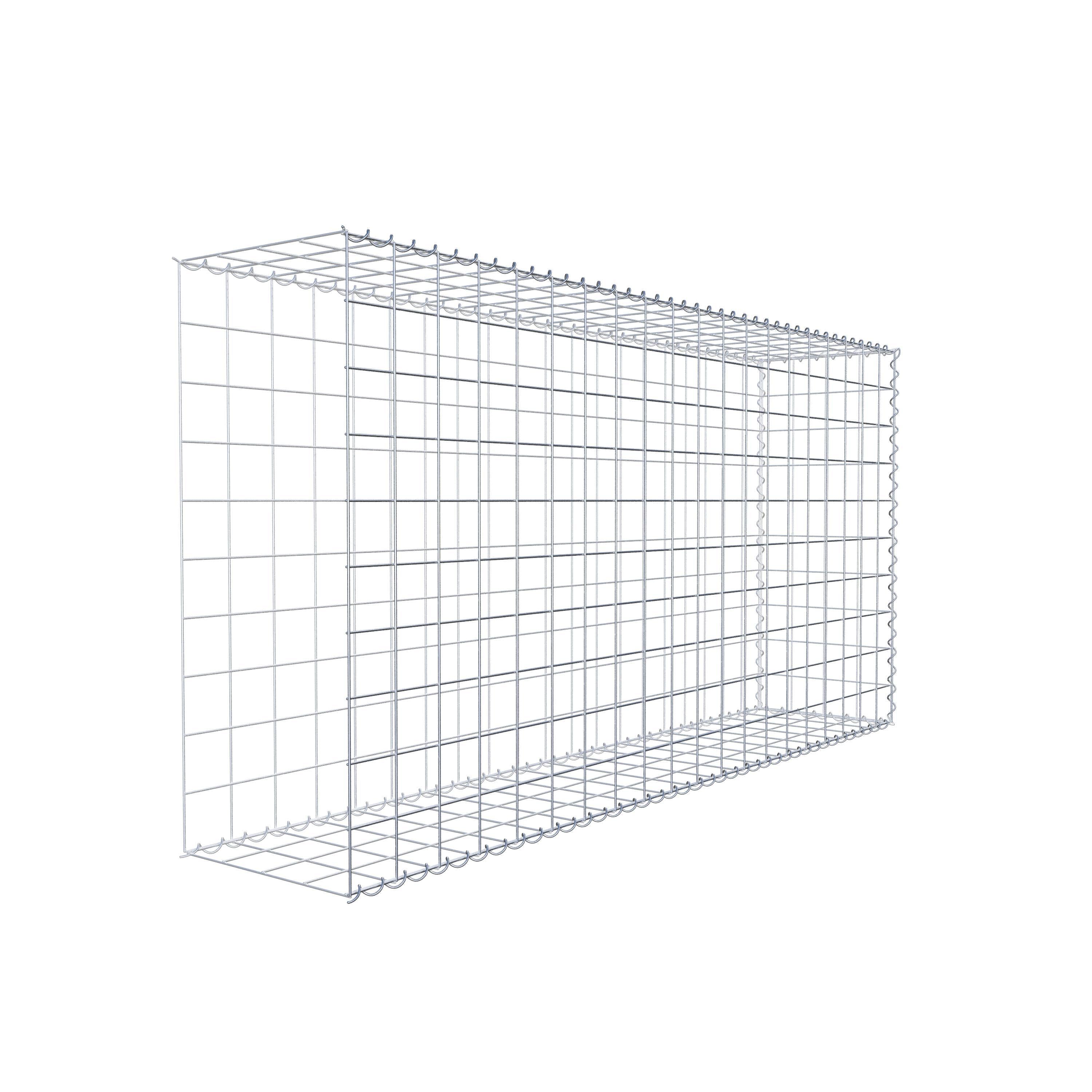 Opvokset gabion type 2 200 cm x 100 cm x 40 cm (L x H x D), maskestørrelse 10 cm x 10 cm, spiral