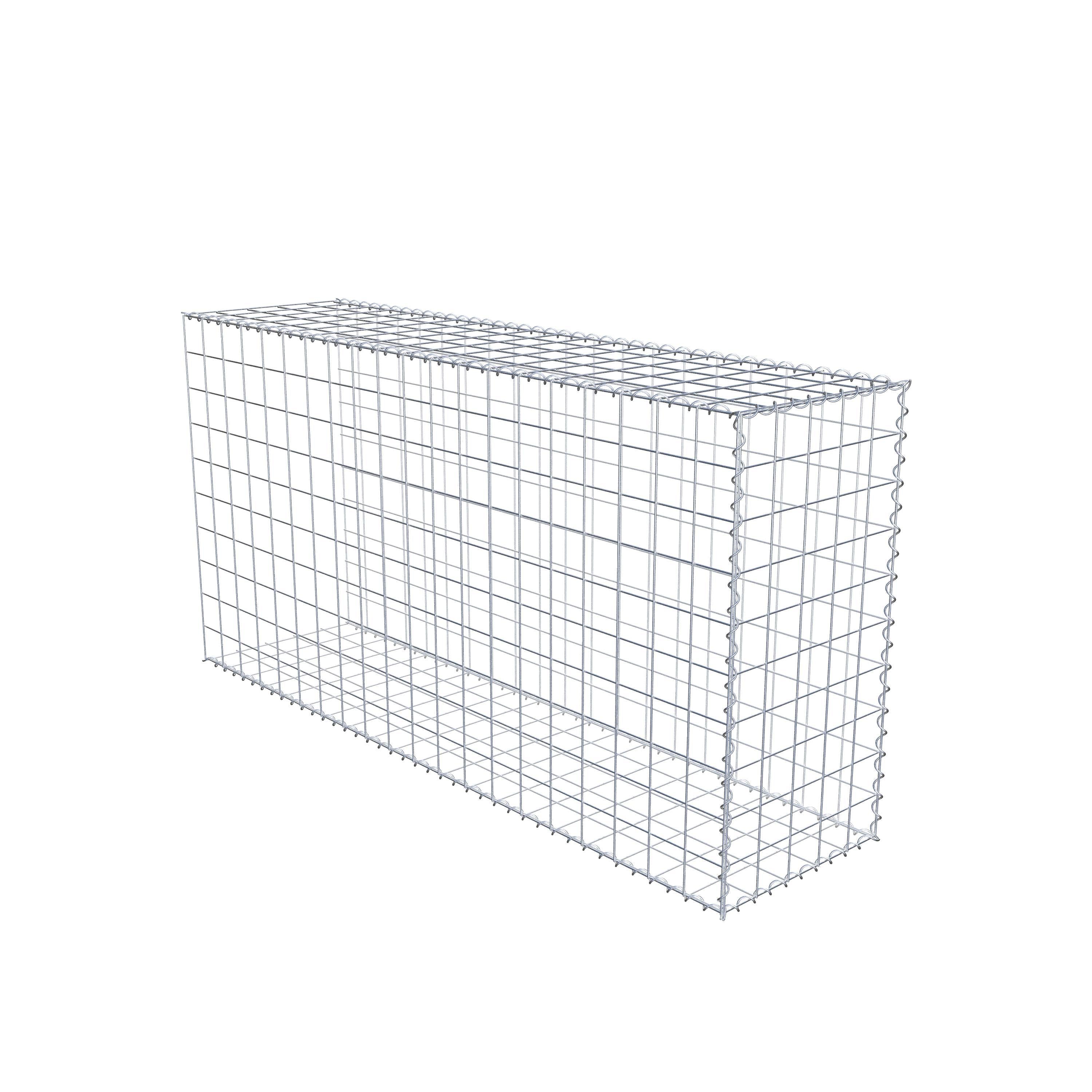 Opvokset gabion type 2 200 cm x 100 cm x 50 cm (L x H x D), maskestørrelse 10 cm x 10 cm, spiral