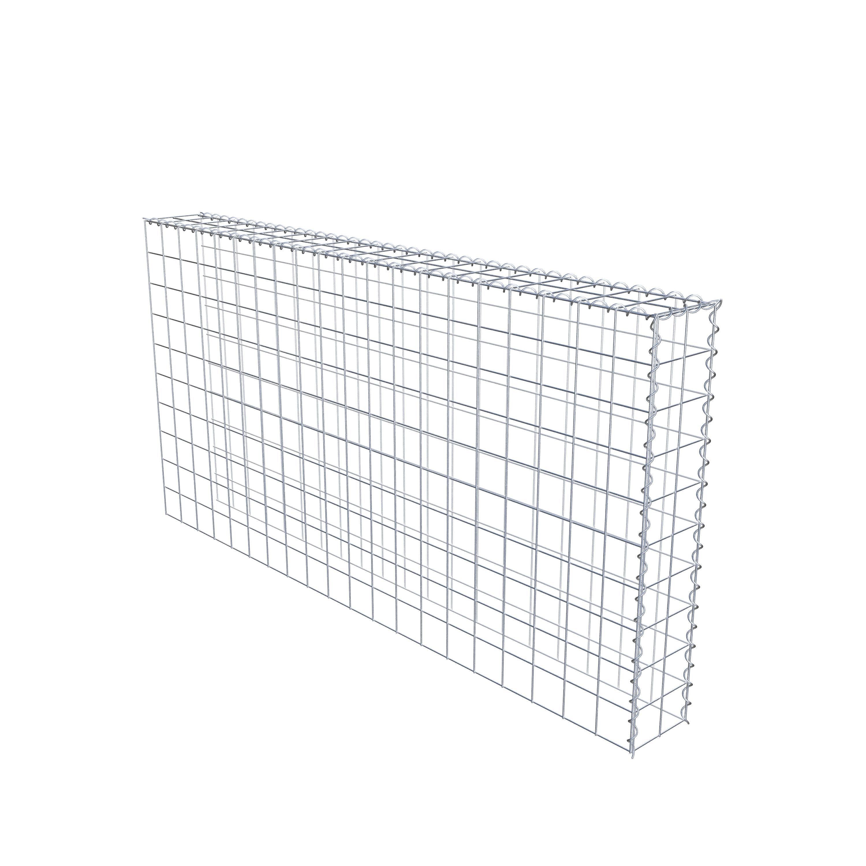 Opvokset gabion type 4 200 cm x 100 cm x 20 cm (L x H x D), maskestørrelse 10 cm x 10 cm, spiral