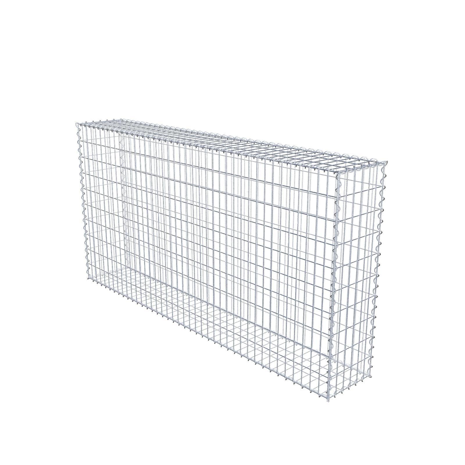 Gabião 200 cm x 100 cm x 30 cm (C x A x P), malhagem 5 cm x 10 cm, espiral