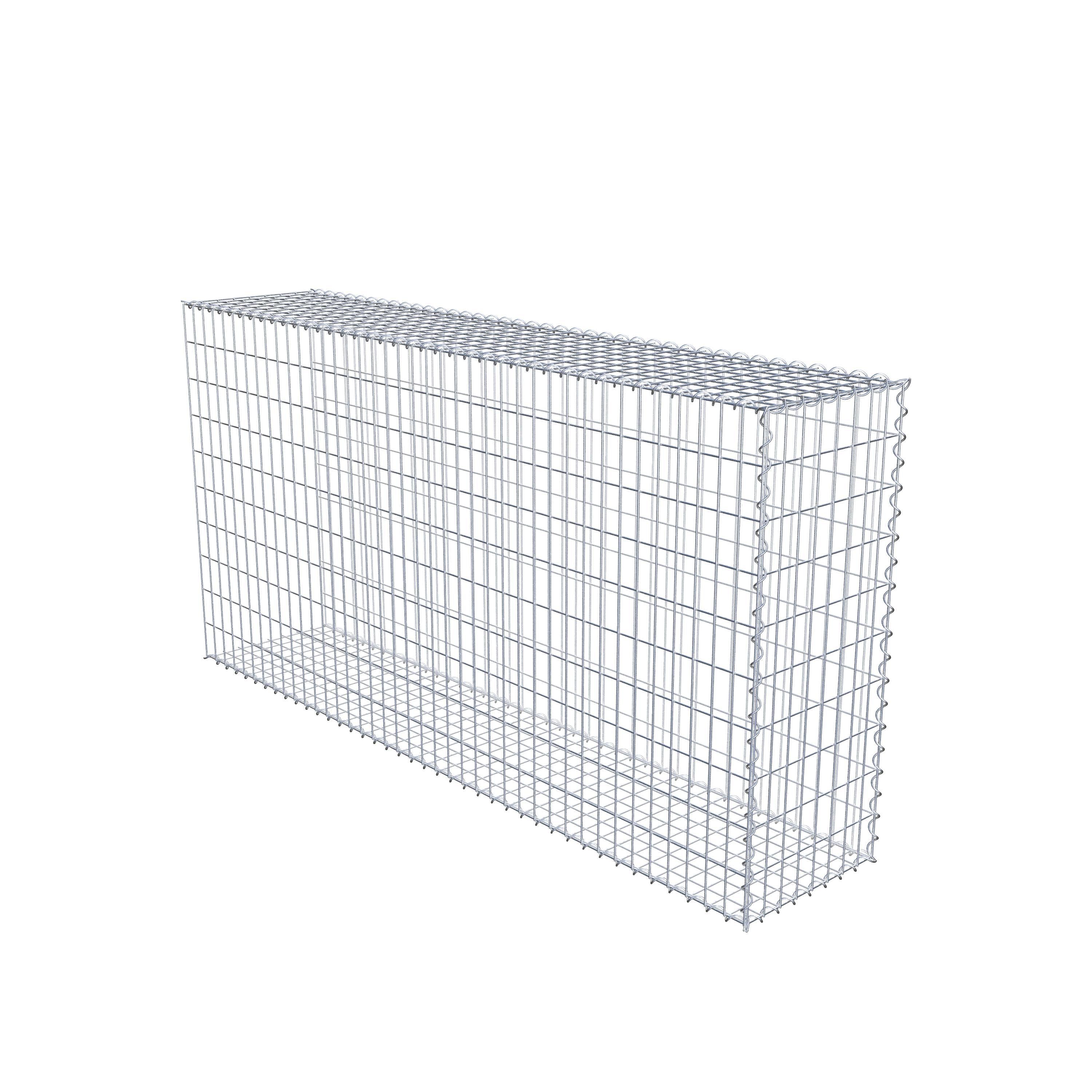 Grown-on gabion type 2 200 cm x 100 cm x 40 cm (L x H x D), mesh size 5 cm x 10 cm, spiral