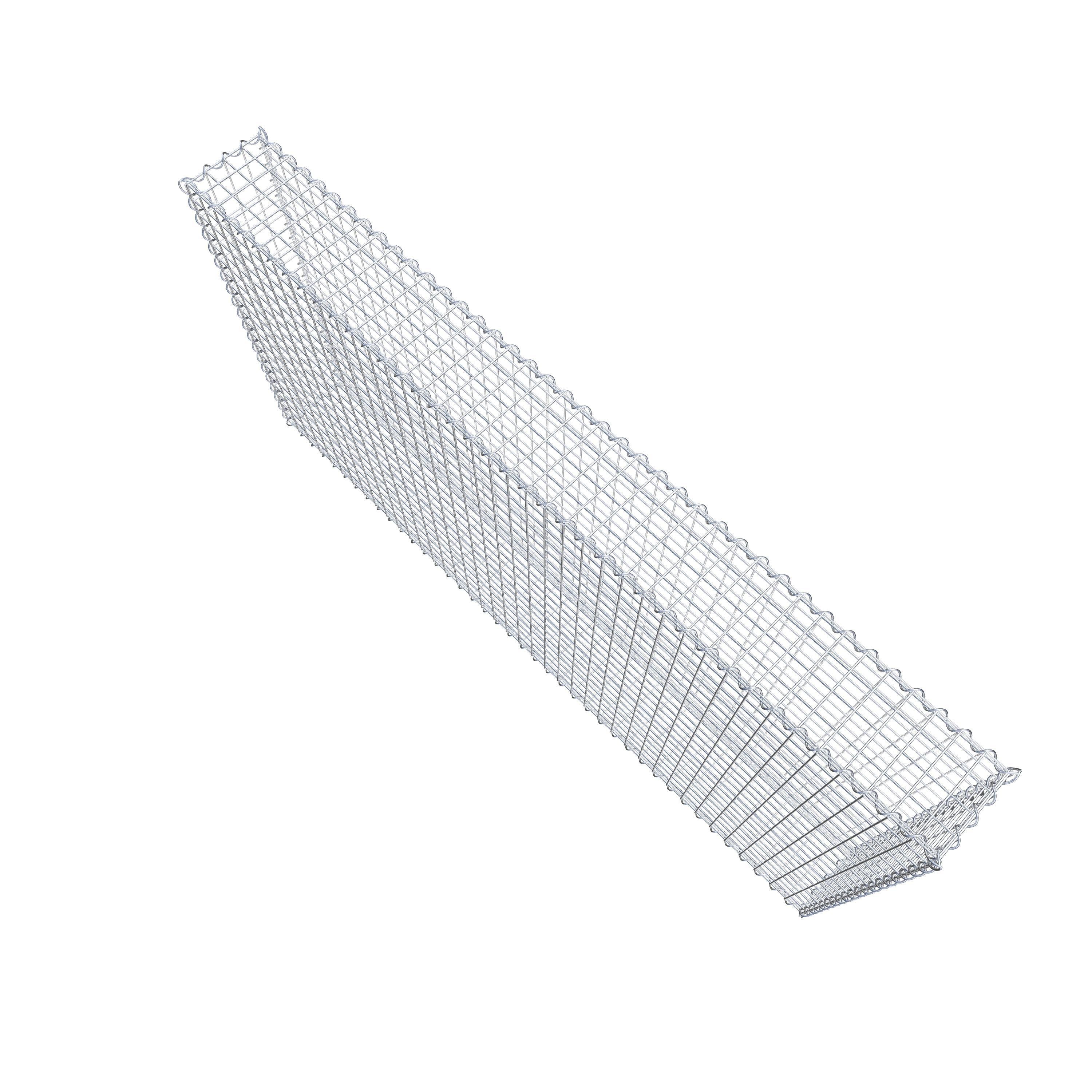 Gabione 200 cm x 100 cm x 20 cm (L x H x T), Maschenweite 5 cm x 5 cm, Spirale