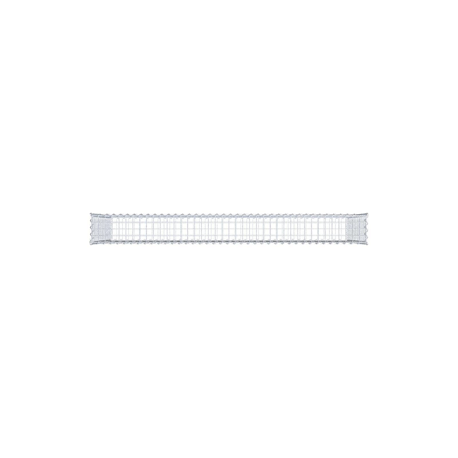 Gabbione 200 cm x 100 cm x 20 cm (L x H x P), maglia 5 cm x 5 cm, spirale